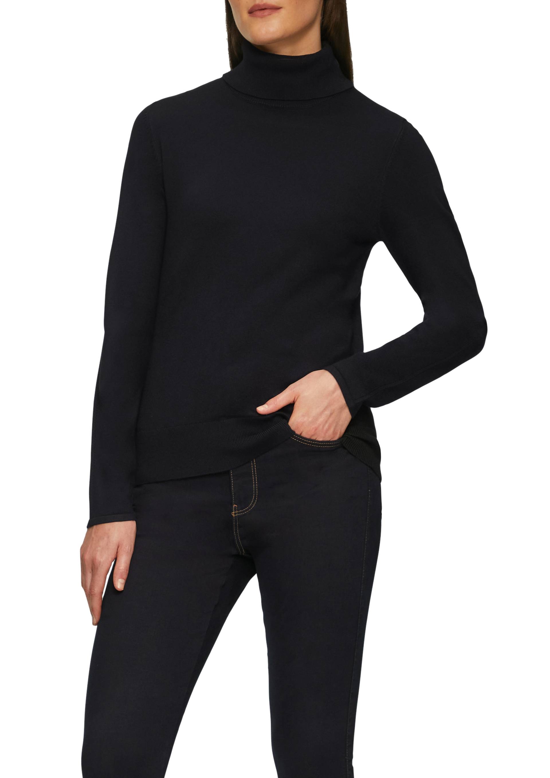 s.Oliver BLACK LABEL Rollkragenpullover, mit Rippbündchen von s.Oliver BLACK LABEL