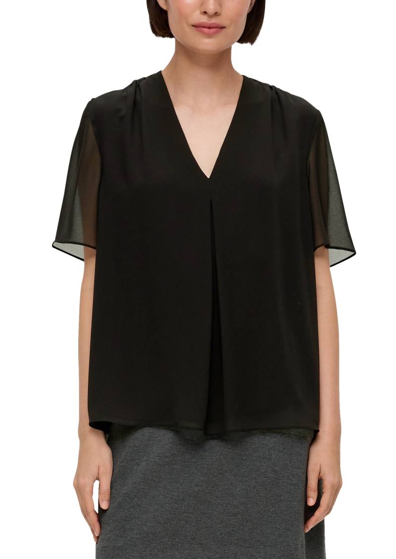 s.Oliver BLACK LABEL Shirtbluse, mit eingelegter Falte vorne von s.Oliver BLACK LABEL