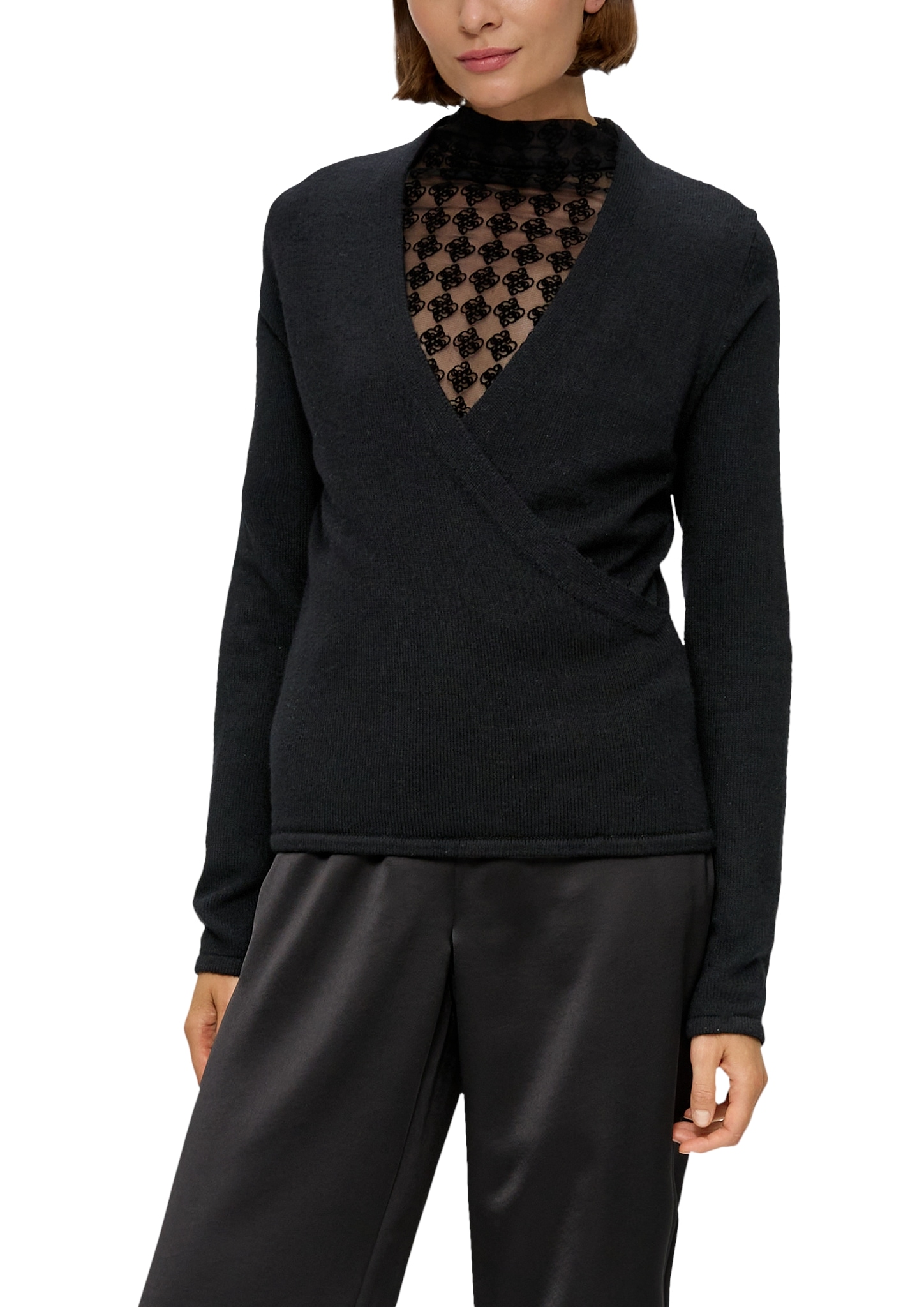 s.Oliver BLACK LABEL Strickpullover, in Wickel-Optik von s.Oliver BLACK LABEL