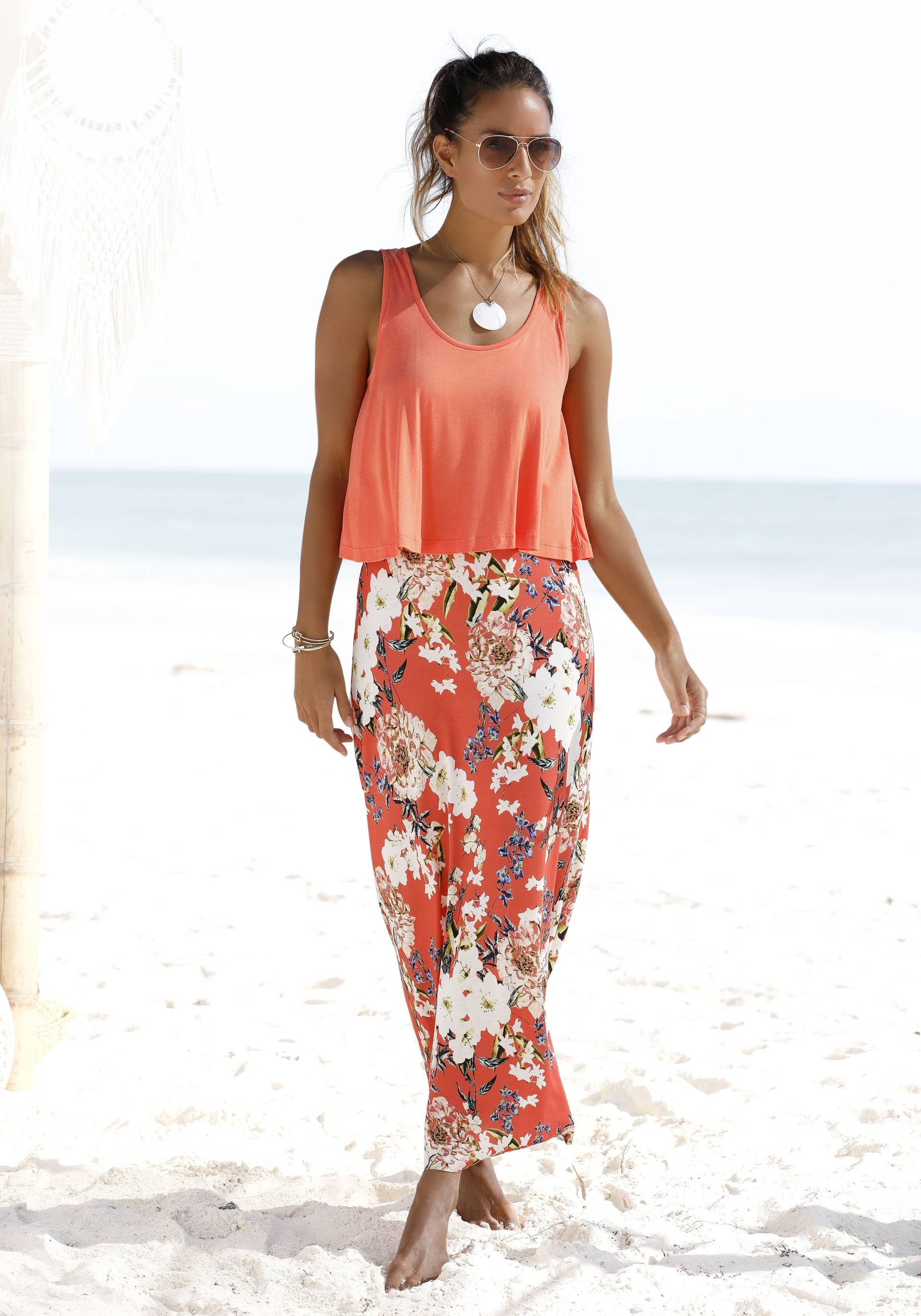 s.Oliver Maxikleid, im Lagen-Look mit Blumenprint, Sommerkleid, Strandkleid s.Oliver Maxikleid, im Lagen-Look mit Blumenprint, Sommerkleid, Strandkleid von s.Oliver