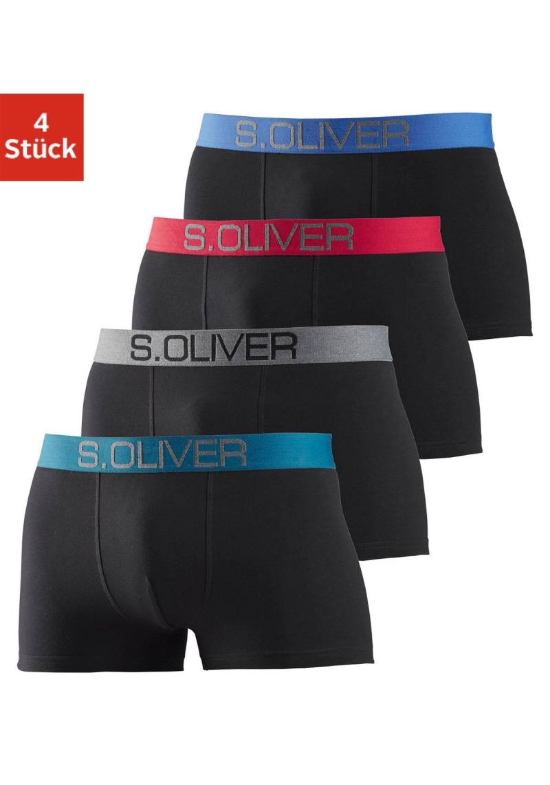 s.Oliver Boxer »Boxershorts für Herren«, (Packung, 4 St.), mit kontrastfarbenem Webbund von s.Oliver