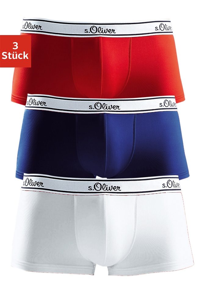 s.Oliver Boxershorts, (Packung, 3 St.), schöne Retro Pants in Hipster-Form von s.Oliver