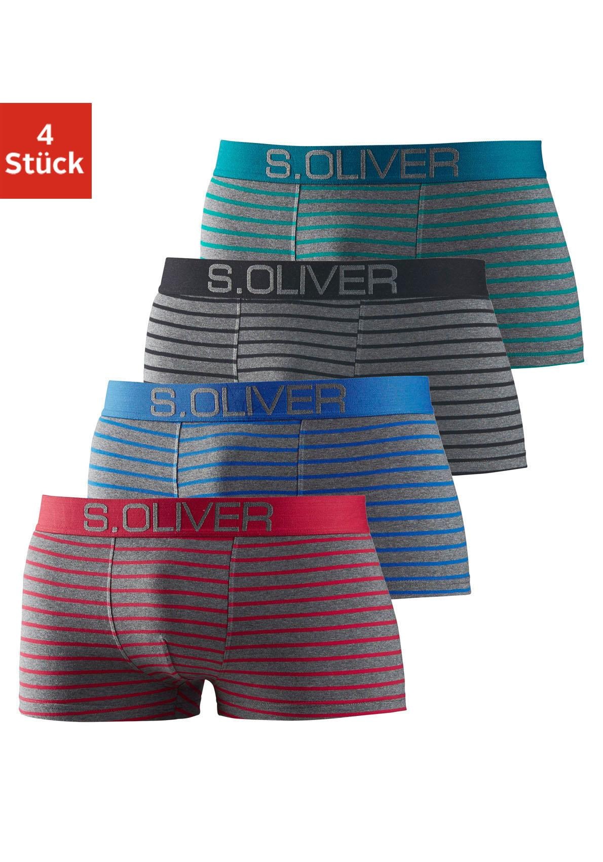 s.Oliver Boxer »Boxershorts für Herren«, (Packung, 4 St.), in Hipster-Form aus Baumwoll-Mix von s.Oliver