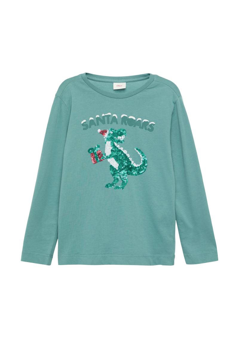 s.Oliver Junior Langarmshirt, mit Dino aus Pailetten von s.Oliver Junior