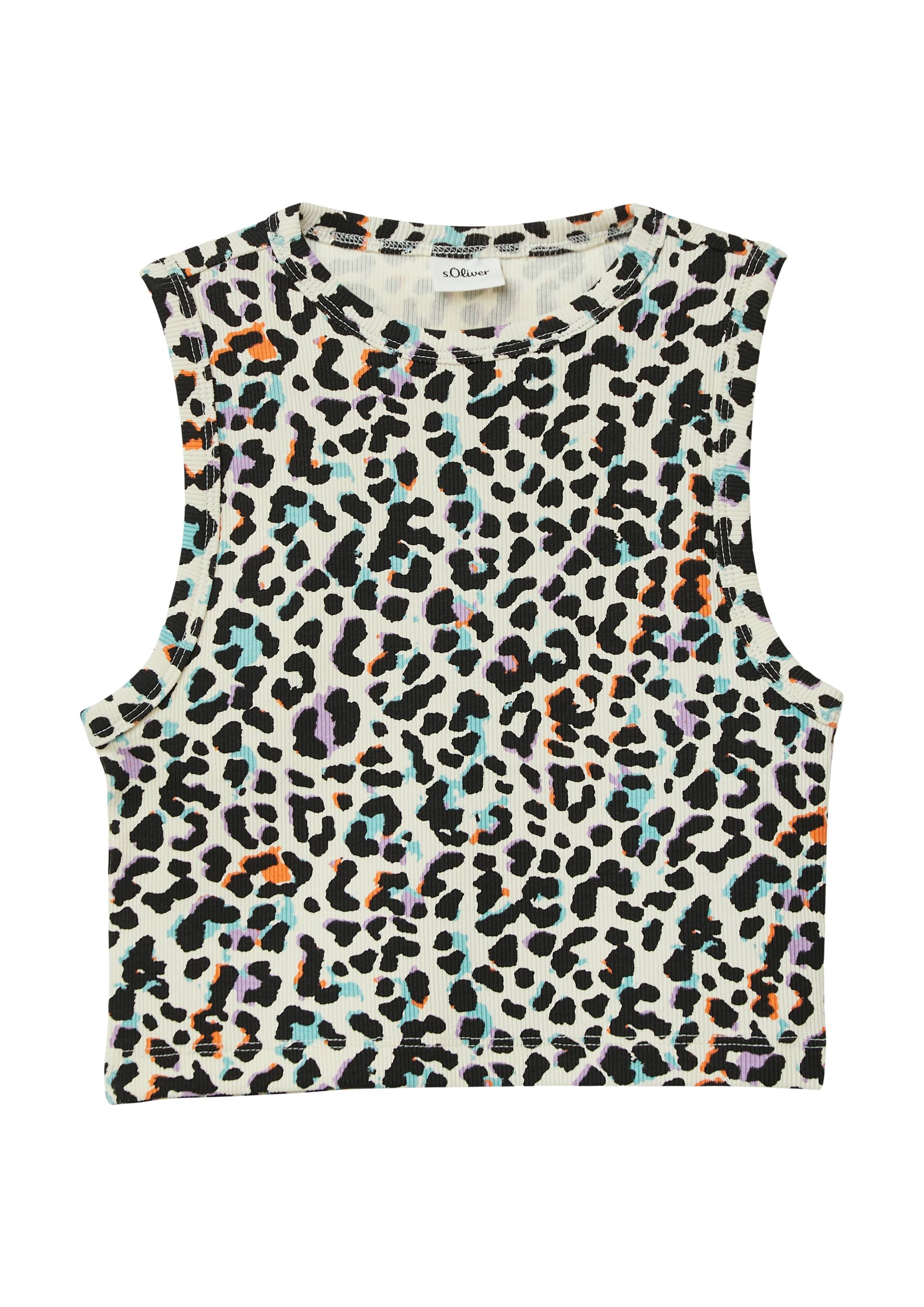 s.Oliver Junior Ripptanktop, aus Rippware und mit grafischem Muster s.Oliver Junior Ripptanktop, aus Rippware und mit grafischem Muster von s.Oliver Junior