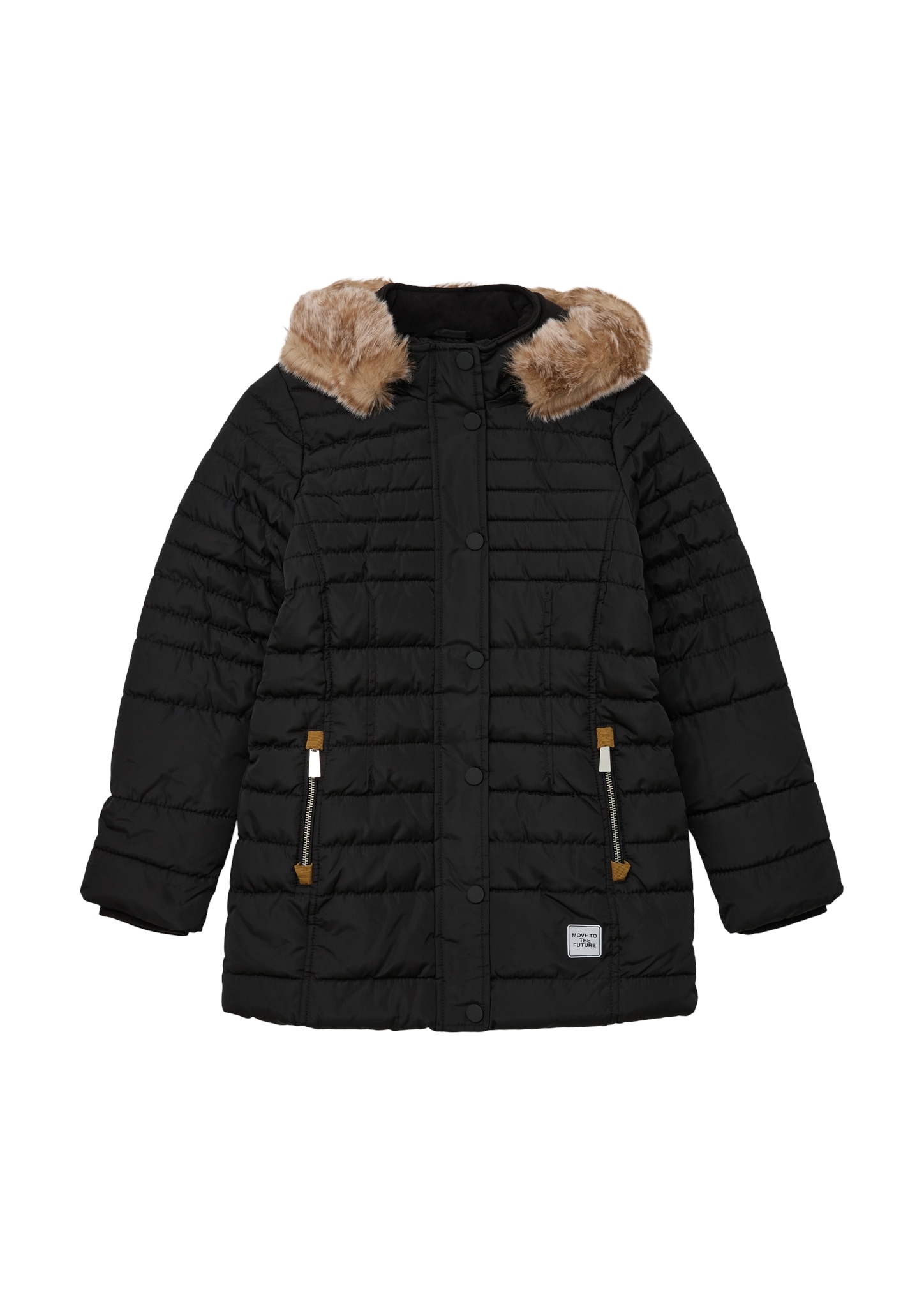 s.Oliver Junior Steppjacke, mit Kapuze, mit Fellimitat an der Kapuze von s.Oliver Junior