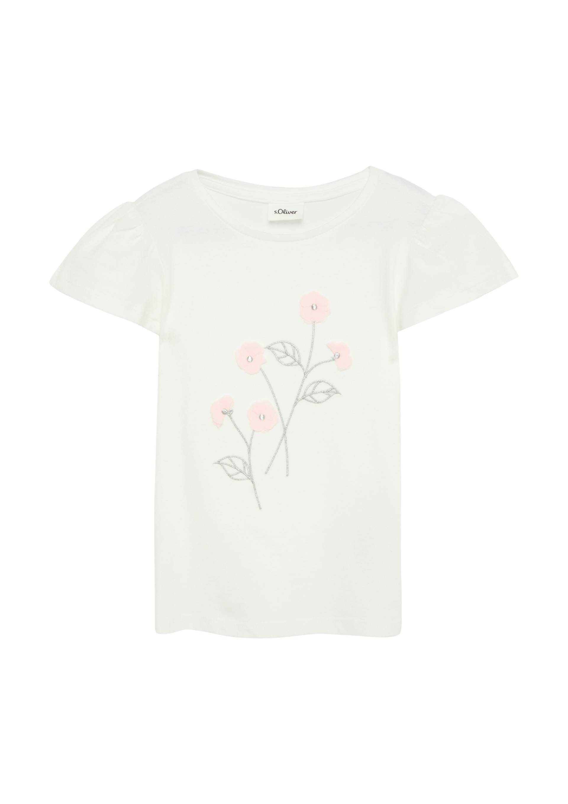 s.Oliver Junior T-Shirt, mit gestickter Blumenapplikation von s.Oliver Junior