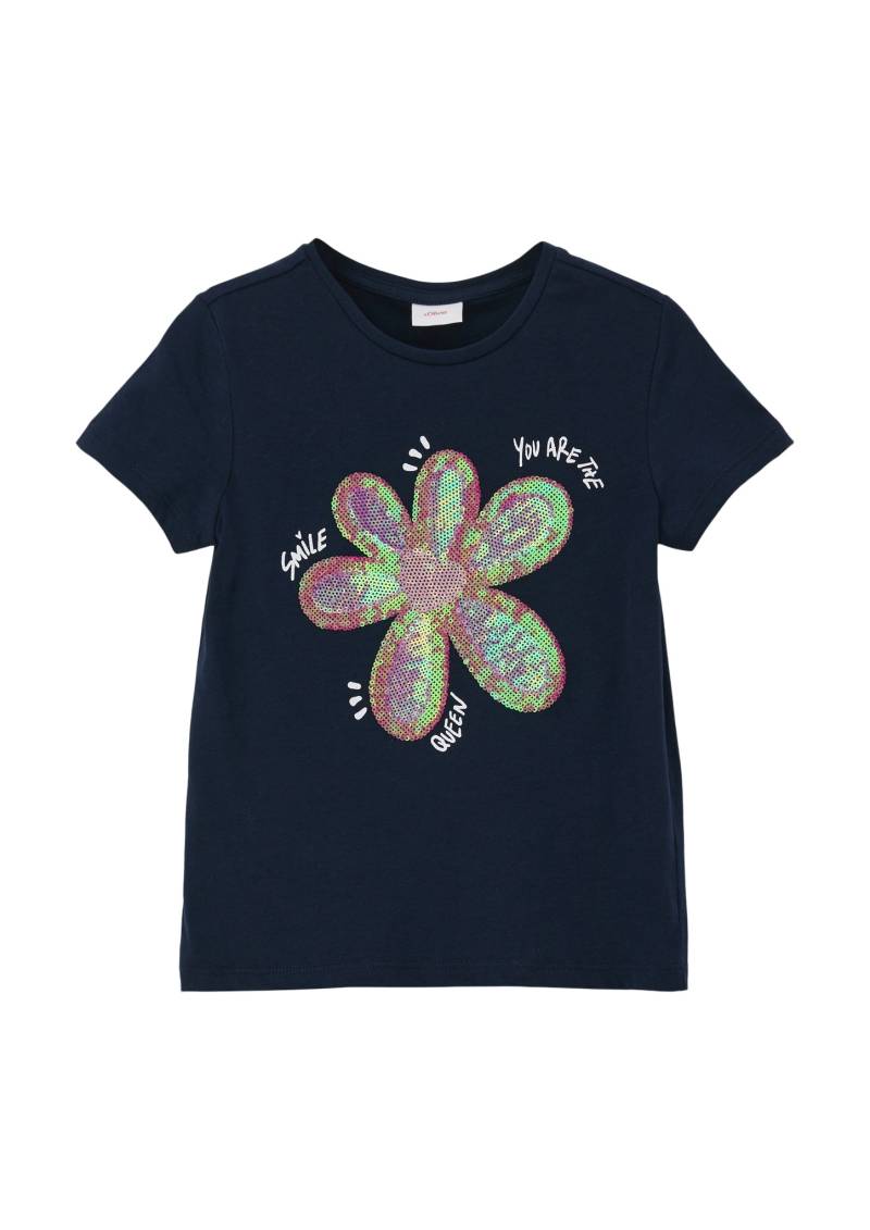 s.Oliver Junior T-Shirt, mit Glitzer-Pailletten - Artwork von s.Oliver Junior