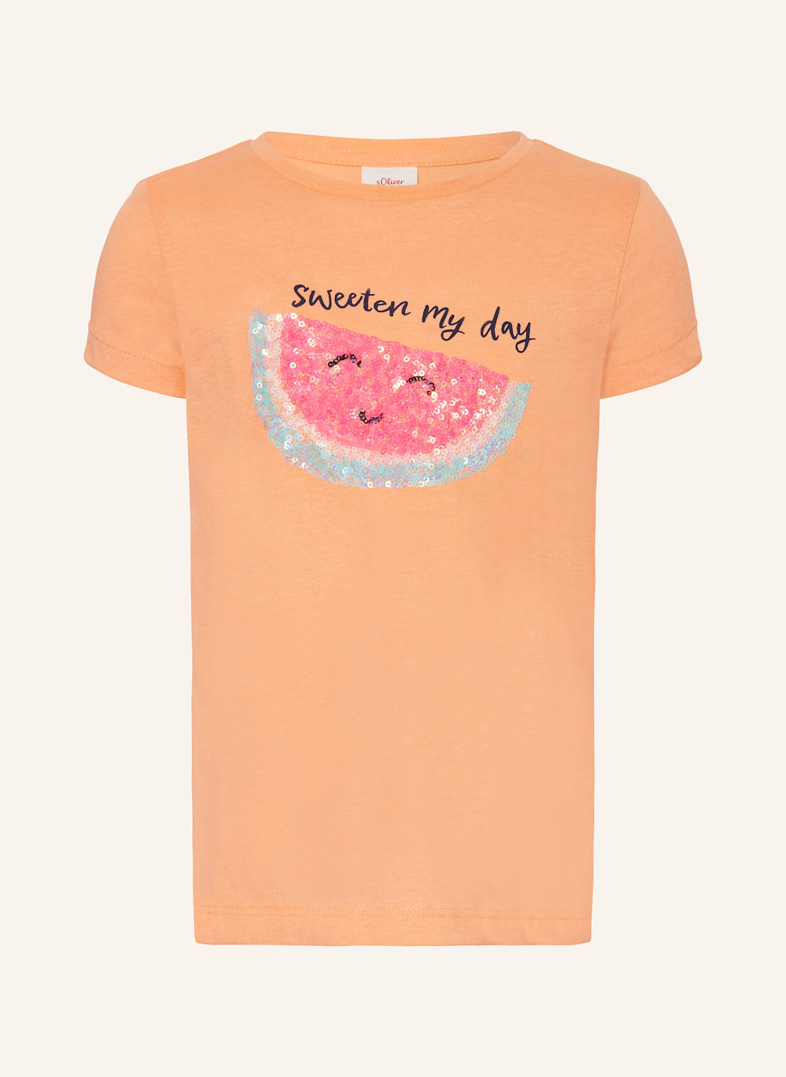 S.Oliver Red T-Shirt Mit Pailletten orange von s.Oliver RED