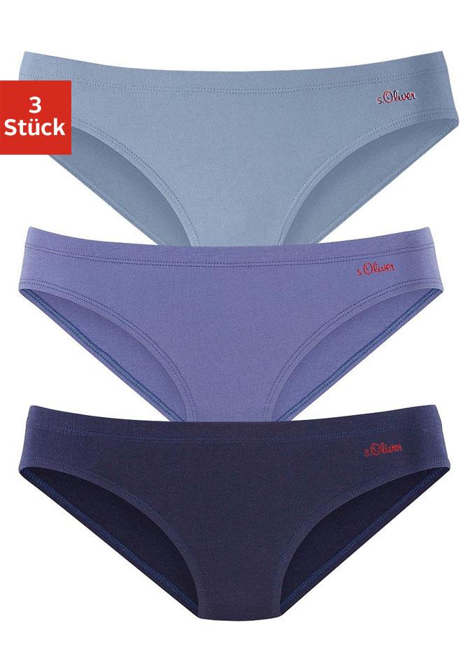 s.Oliver Bikinislip, (3er-Pack), aus elastischer Baumwoll-Qualität von s.Oliver