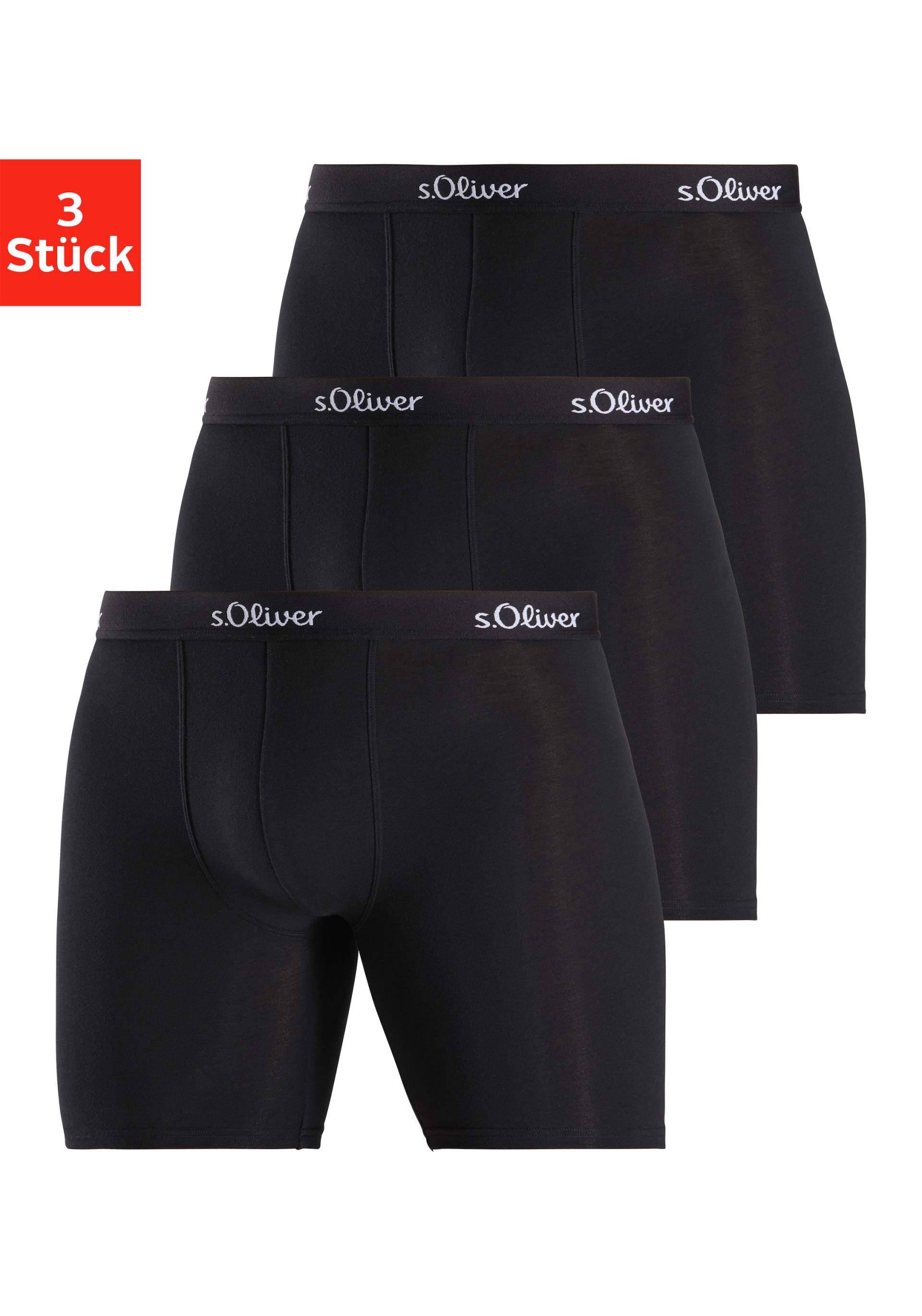 s.Oliver Boxer »Boxershorts für Herren«, (Packung, 3 St.), mit längerem Bein von s.Oliver