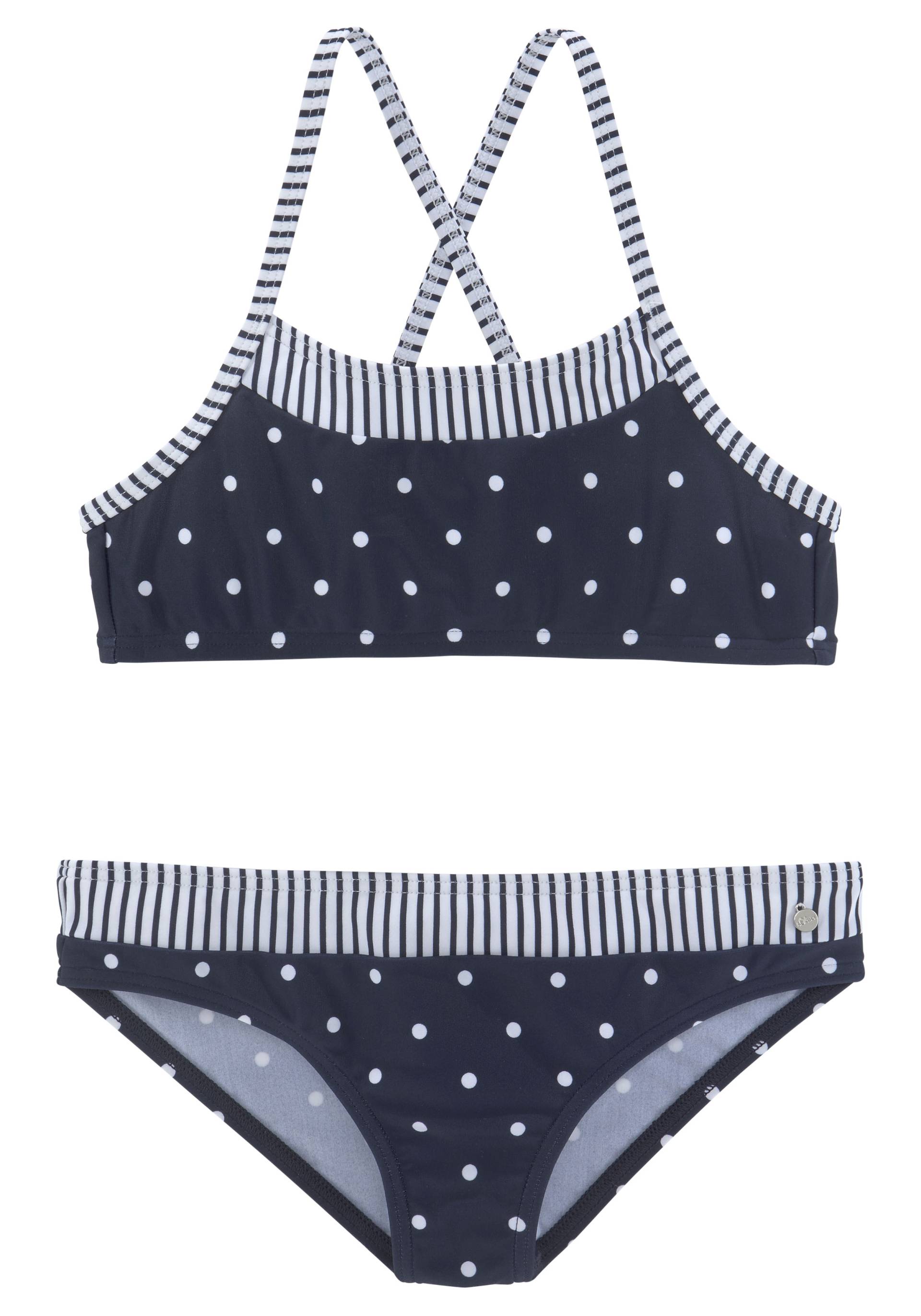 s.Oliver Bustier-Bikini »Audrey Kids«, im Punkte-Streifen-Mix von s.Oliver