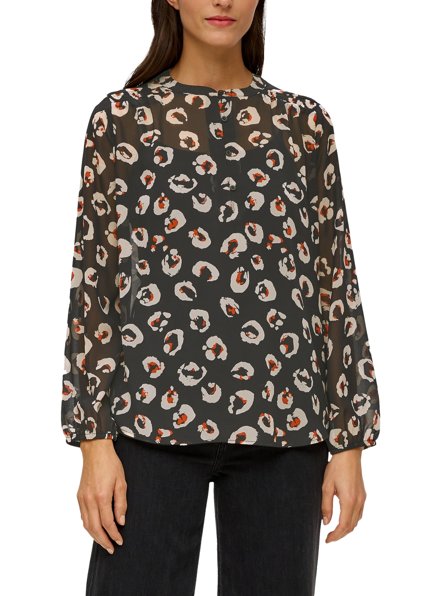 s.Oliver Druckbluse, mit auffälligem Printmuster s.Oliver Druckbluse, mit auffälligem Printmuster von s.Oliver