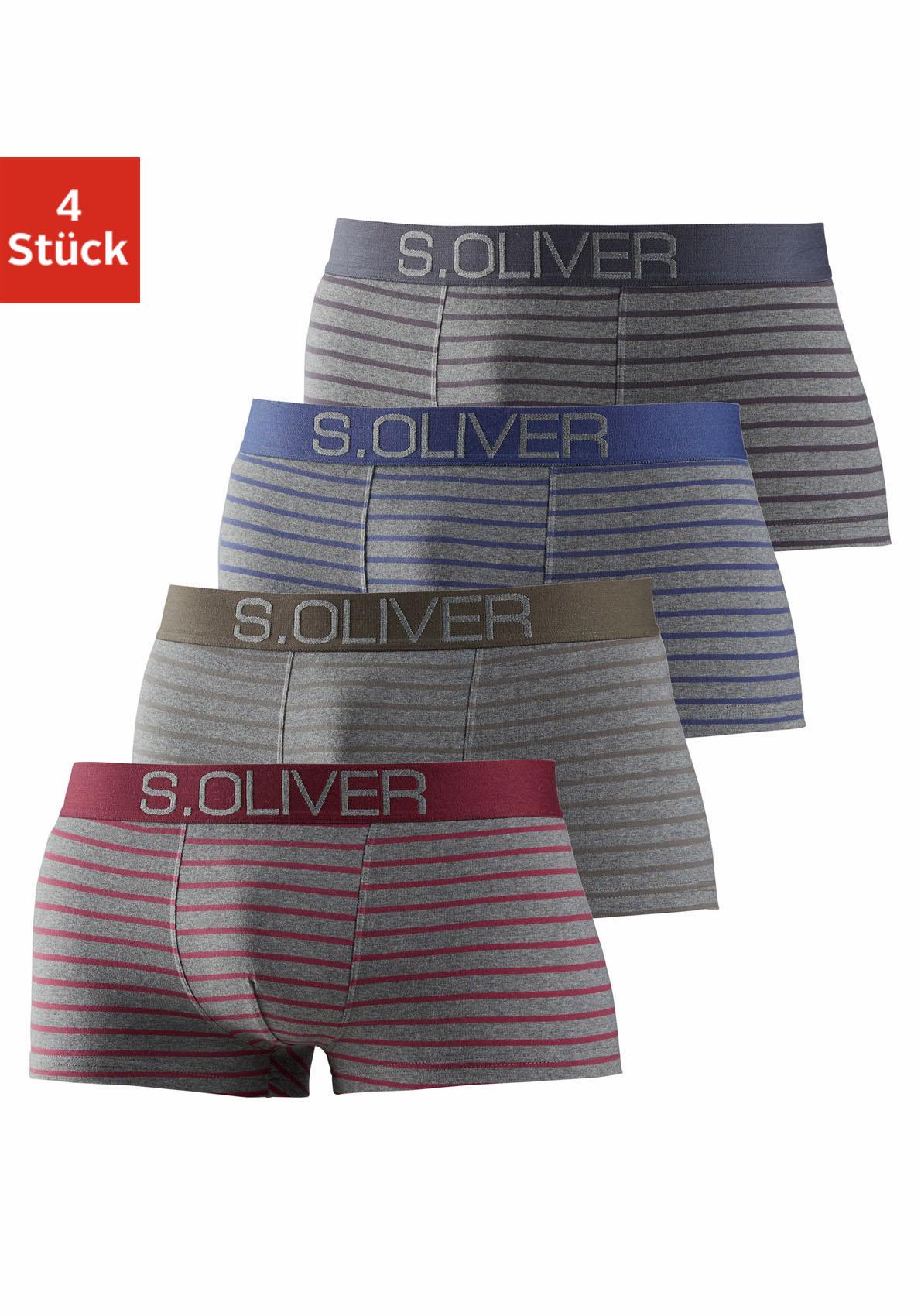 s.Oliver Hipster, (Packung, 4 St.), Boxershorts für Herren aus Baumwoll-Mix von s.Oliver