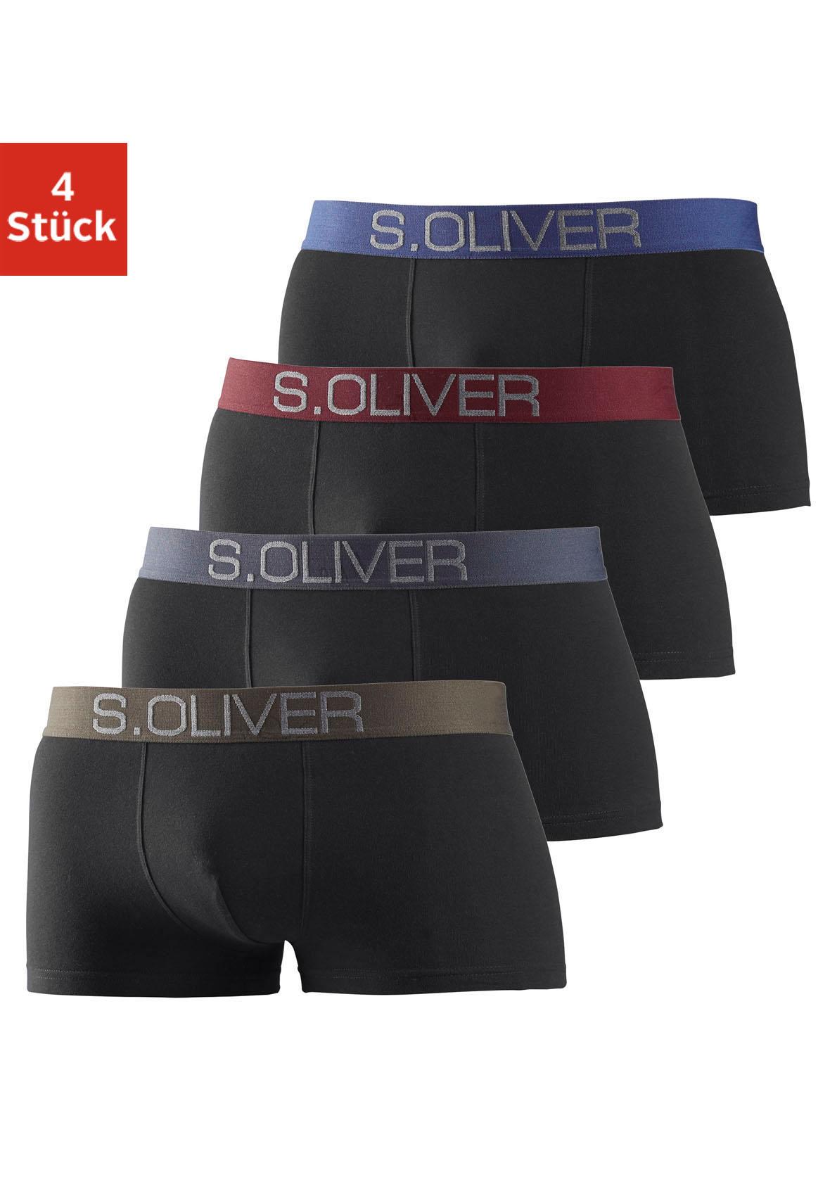 s.Oliver Hipster, (Packung, 4 St.), knapp sitzende Boxershorts für Herren aus Baumwoll-Mix von s.Oliver