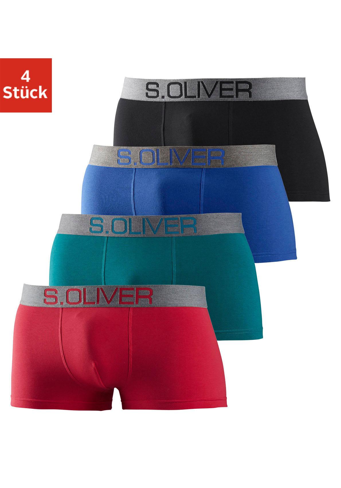 s.Oliver Hipster, (Packung, 4 St.), knapp sitzende Boxershorts für Herren aus Baumwoll-Mix von s.Oliver