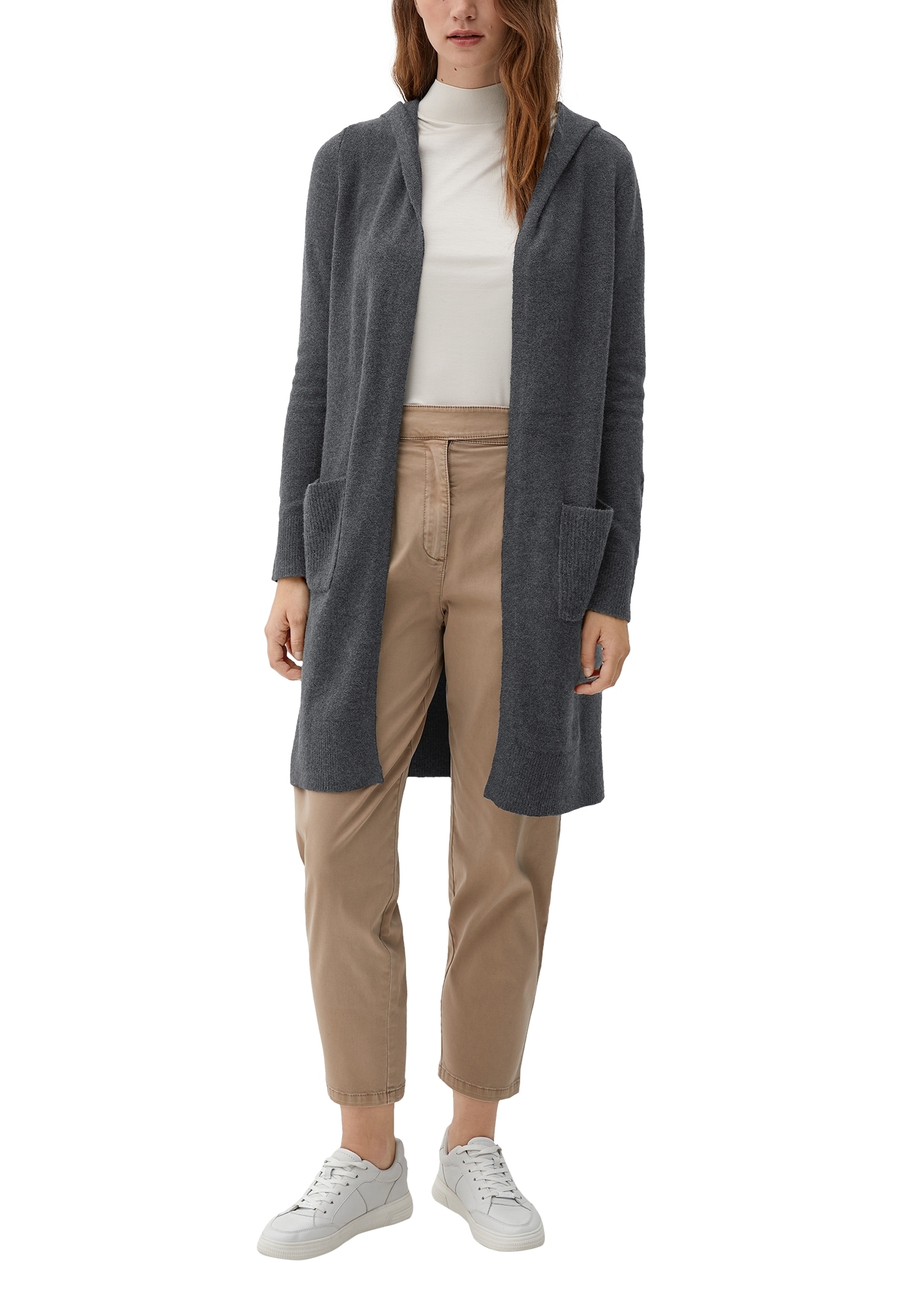 s.Oliver Kapuzenstrickjacke, ohne Verschluss, mit Seitentaschen s.Oliver Kapuzenstrickjacke, ohne Verschluss, mit Seitentaschen von s.Oliver