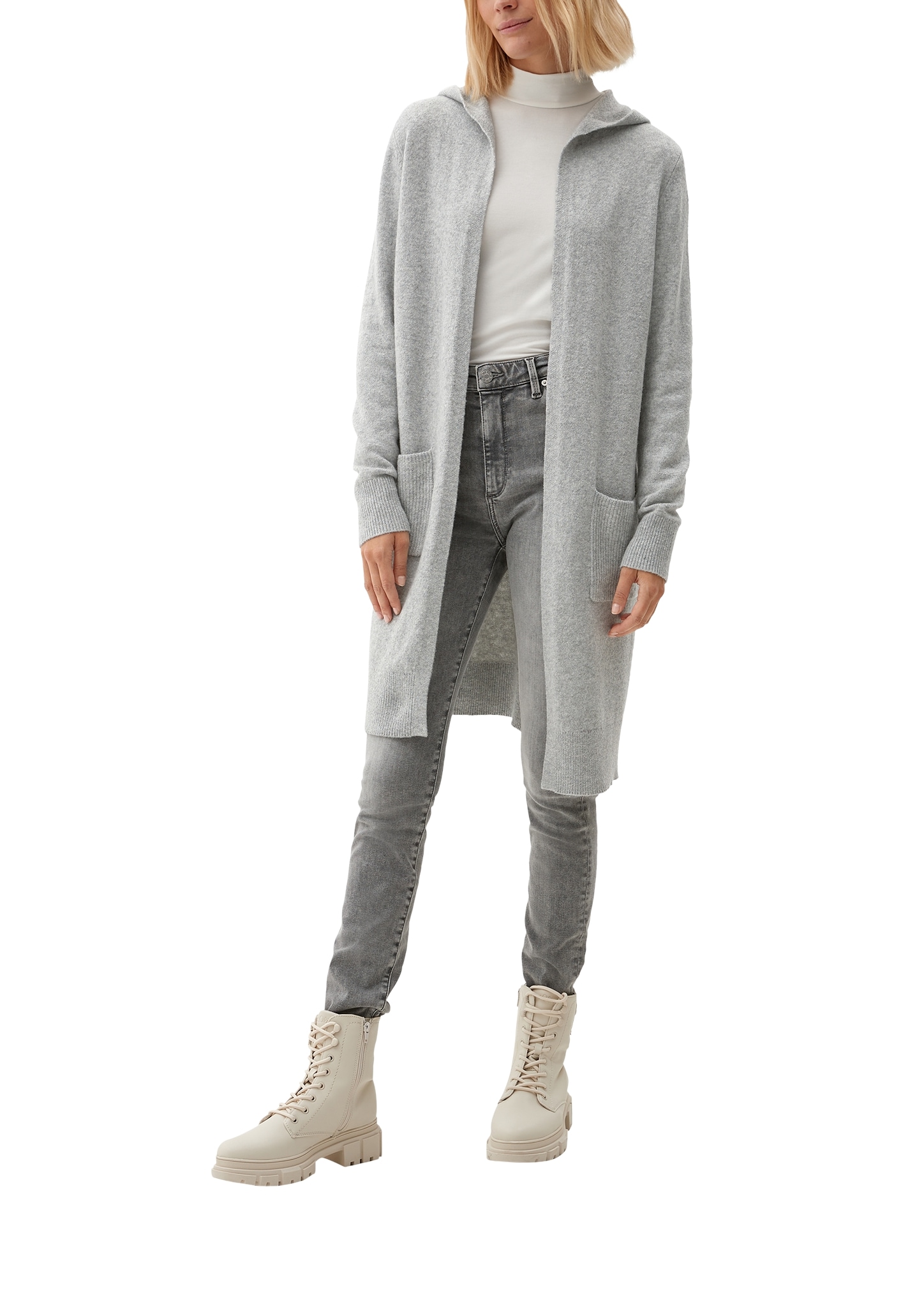 s.Oliver Kapuzenstrickjacke, ohne Verschluss, mit Seitentaschen s.Oliver Kapuzenstrickjacke, ohne Verschluss, mit Seitentaschen von s.Oliver