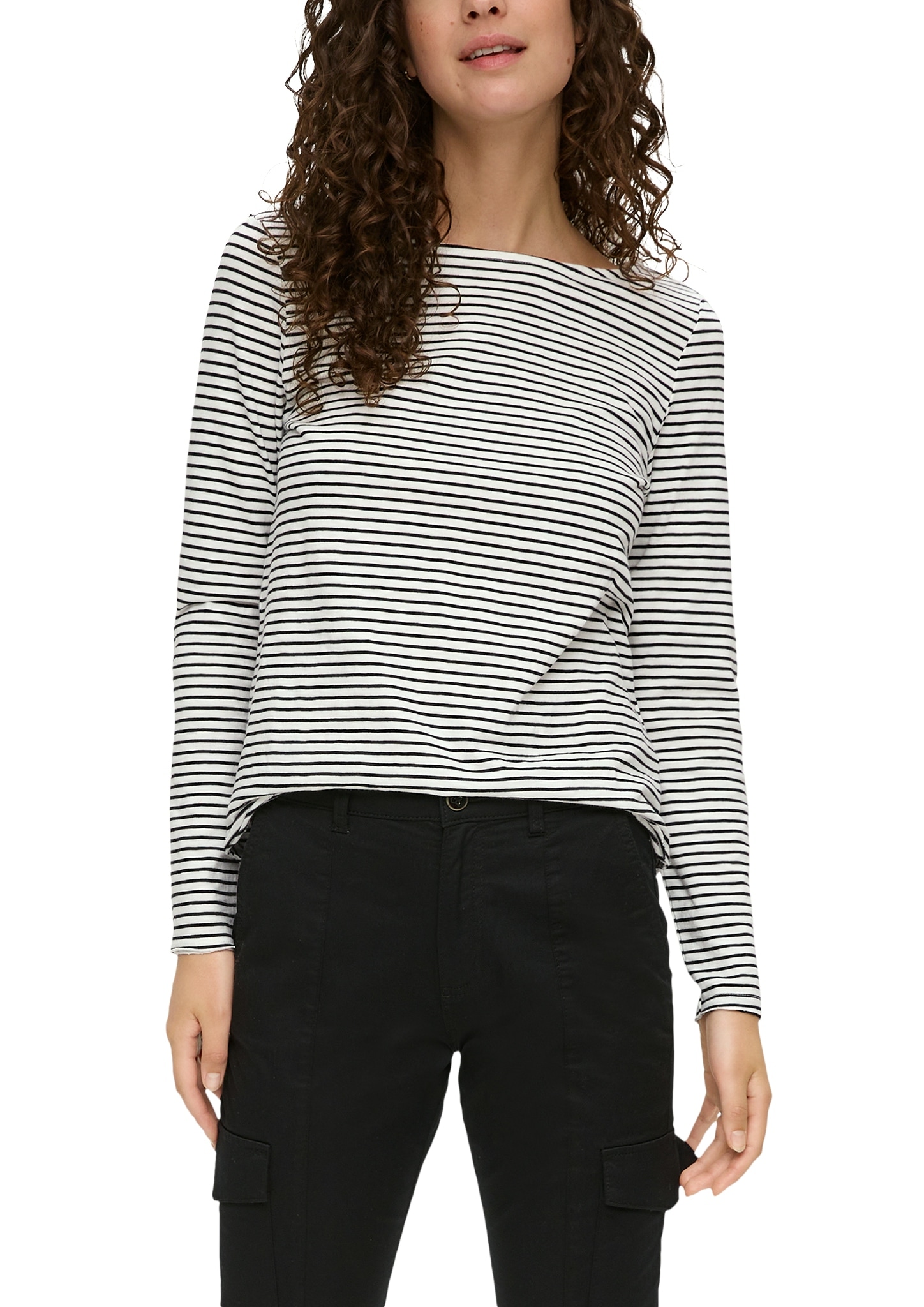 s.Oliver Langarmshirt, mit U-Boot Ausschnitt s.Oliver Langarmshirt, mit U-Boot Ausschnitt von s.Oliver