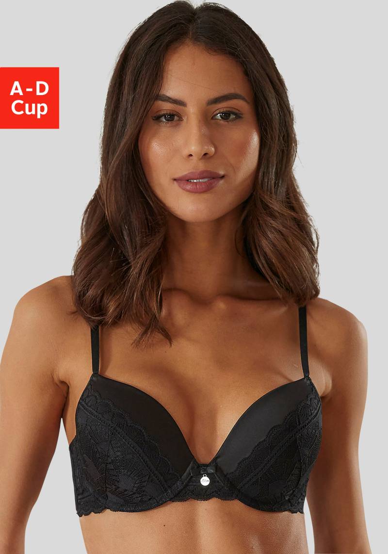 s.Oliver Push-up-BH »Adèle«, mit graphischer Spitze und Metallaccessoire, Dessous von s.Oliver