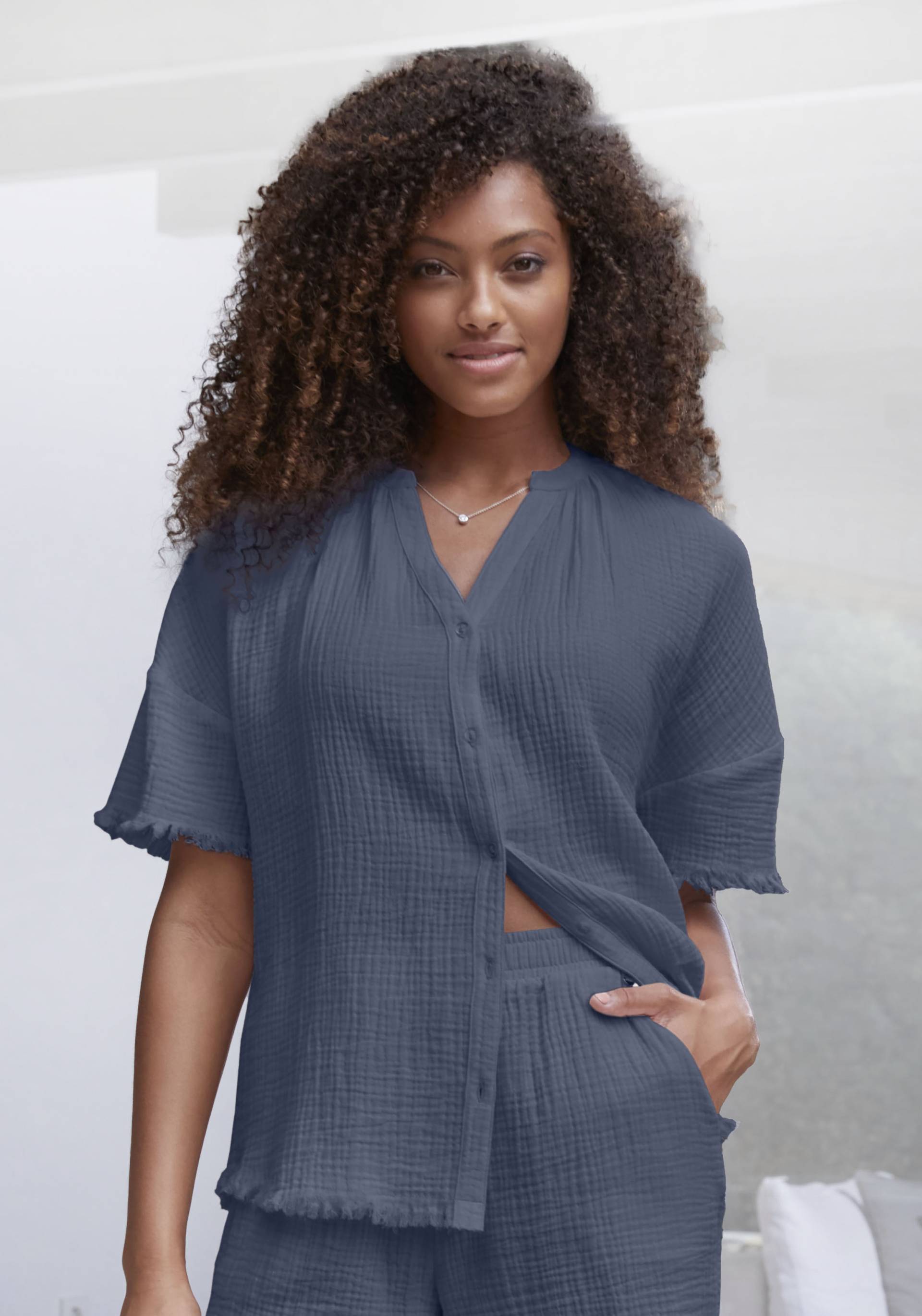 s.Oliver Pyjamaoberteil, aus gewebtem Musselinstoff s.Oliver Pyjamaoberteil, aus gewebtem Musselinstoff von s.Oliver