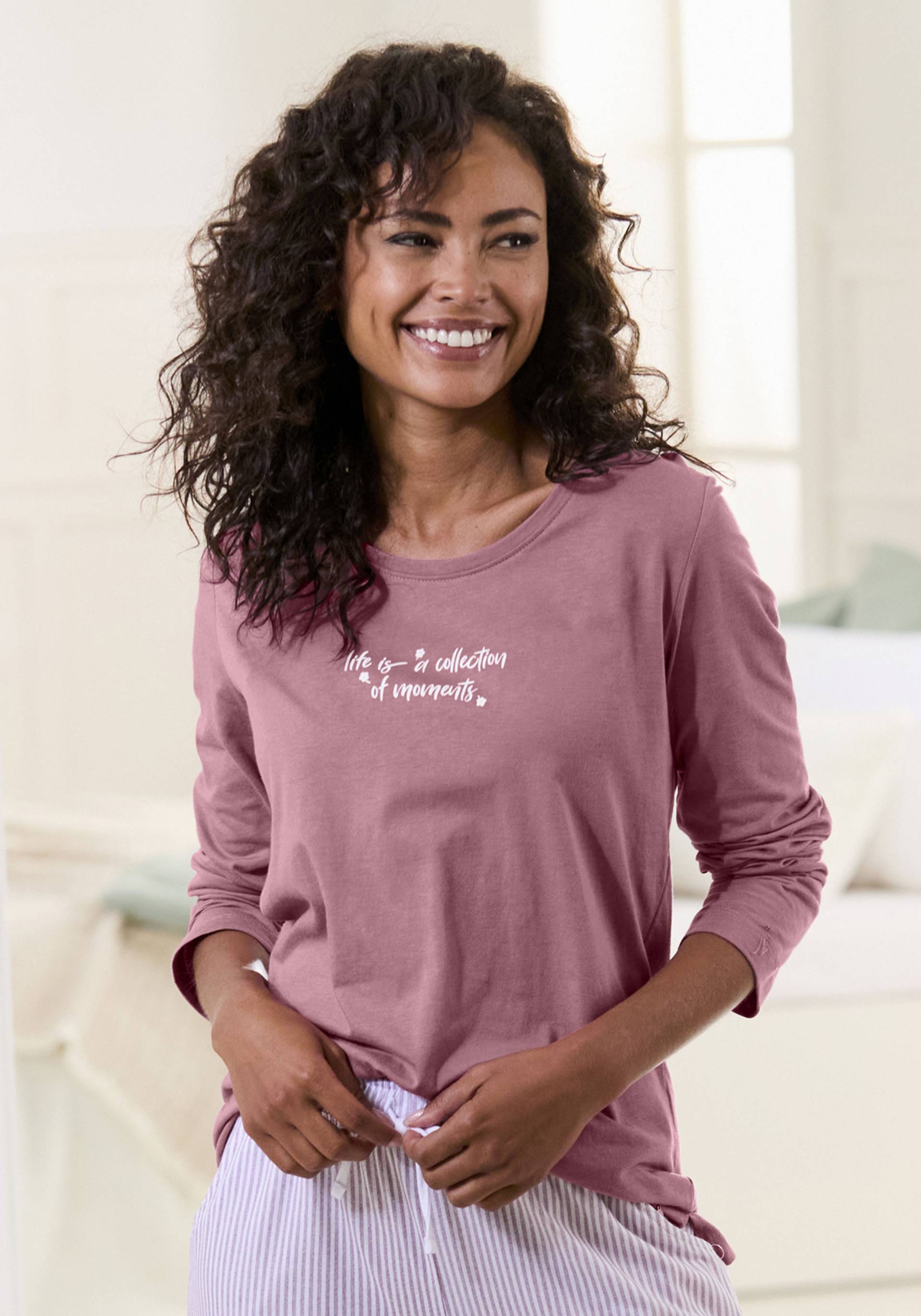s.Oliver Pyjamaoberteil, mit niedlichem Frontdruck s.Oliver Pyjamaoberteil, mit niedlichem Frontdruck von s.Oliver