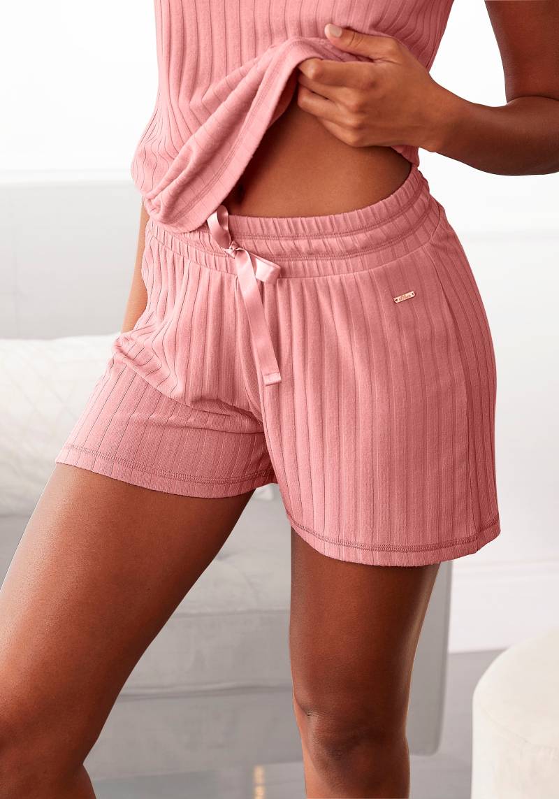 s.Oliver Relaxshorts, Satinband zum Binden, Loungeanzug von s.Oliver