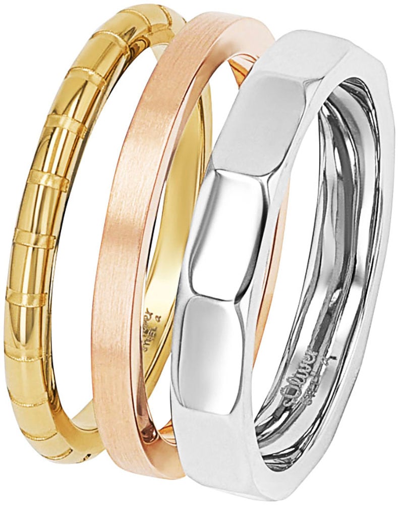 s.Oliver Ring-Set »2038890/-91/-92/-93«, (Set, 3 tlg.) von s.Oliver