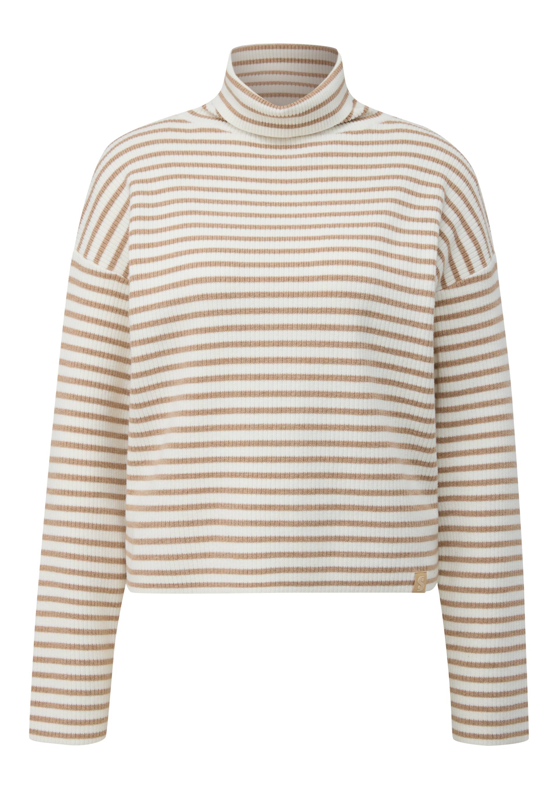 s.Oliver Rollkragenpullover, Rippstrick, im Streifen-Design von s.Oliver