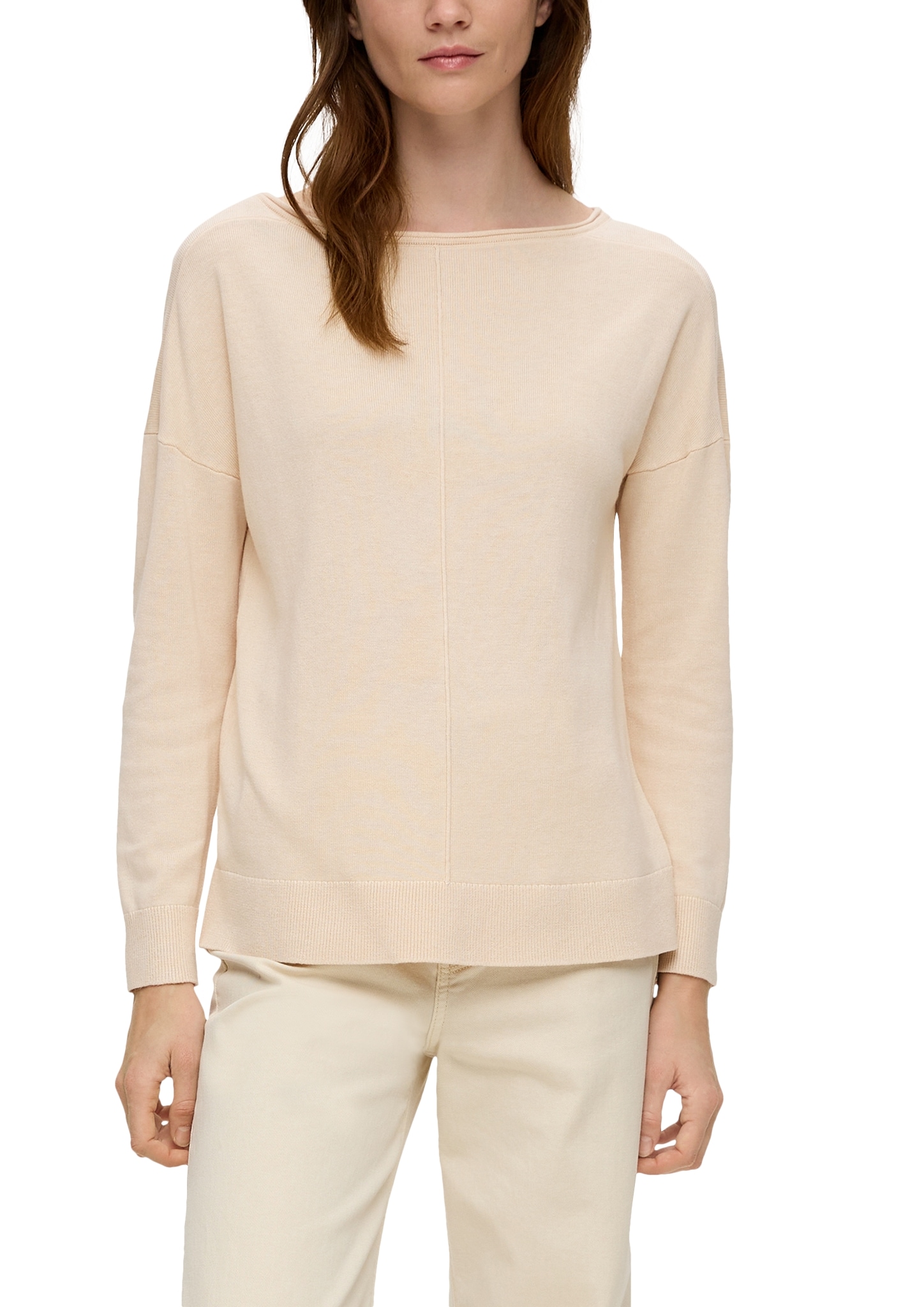 s.Oliver Rundhalspullover, mit Drop-Shoulder Naht Design s.Oliver Rundhalspullover, mit Drop-Shoulder Naht Design von s.Oliver