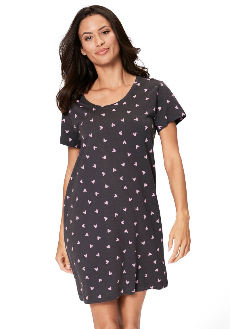 s.Oliver Sleepshirt, mit Herzmotiven von s.Oliver