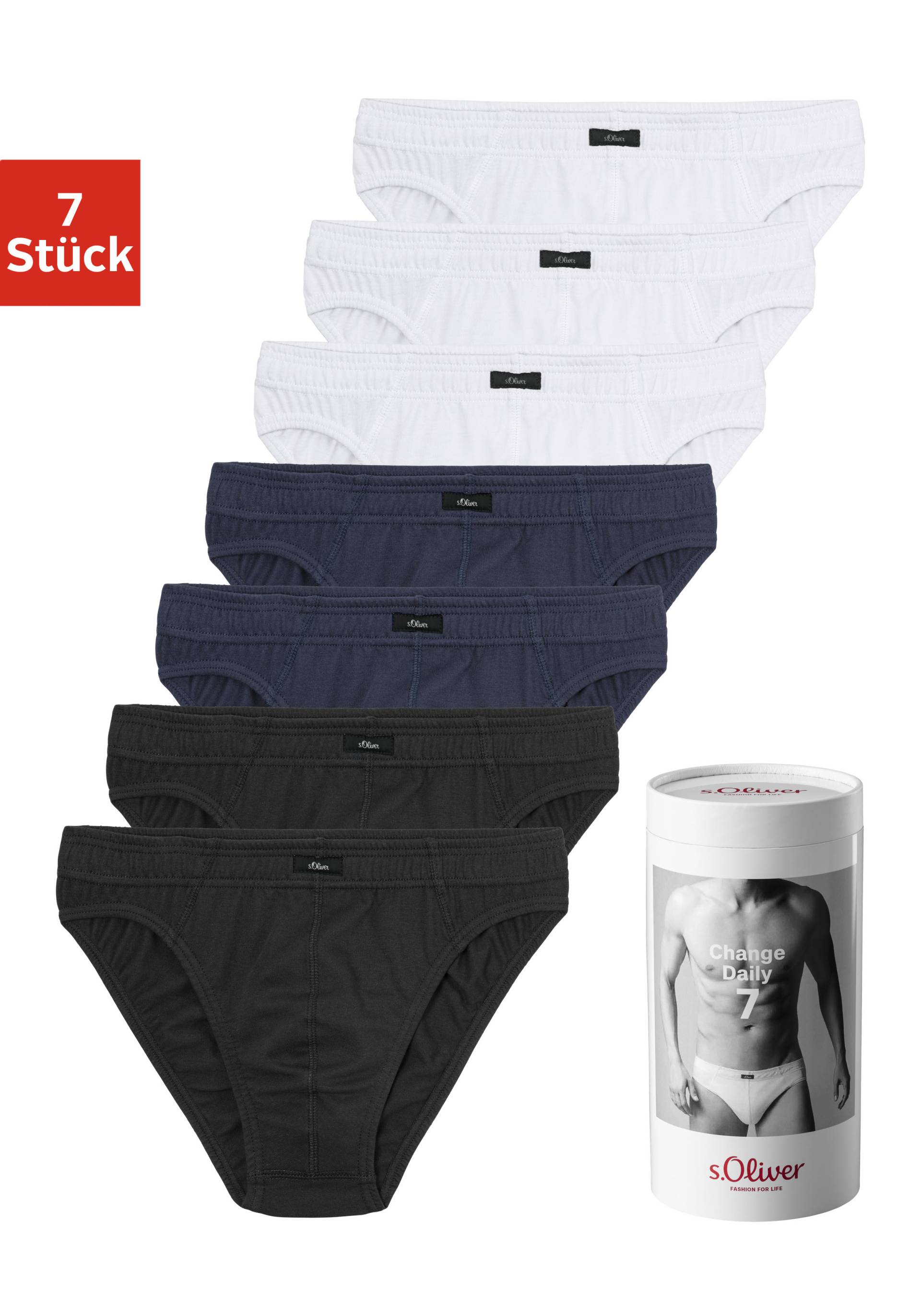 s.Oliver Slip »Herren Unterhose«, (Packung, 7 St.), Wochenration in einer Dose von s.Oliver