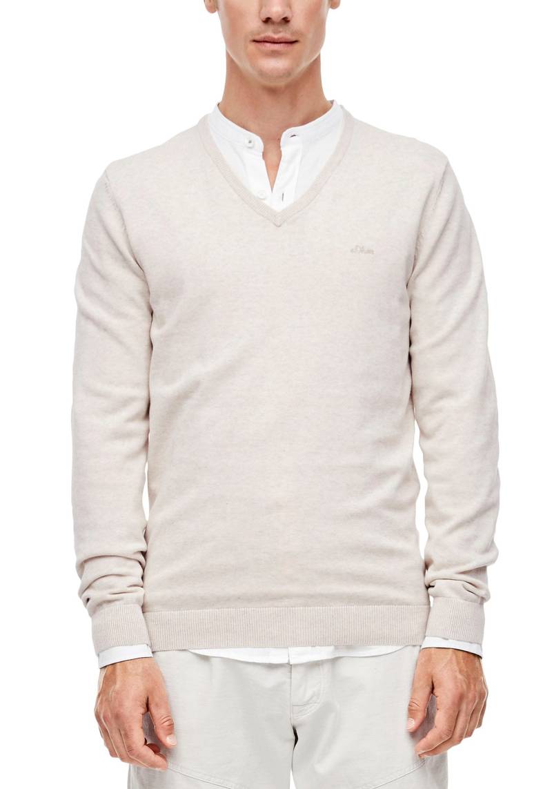 s.Oliver Strickpullover, V-Ausschnitt von s.Oliver