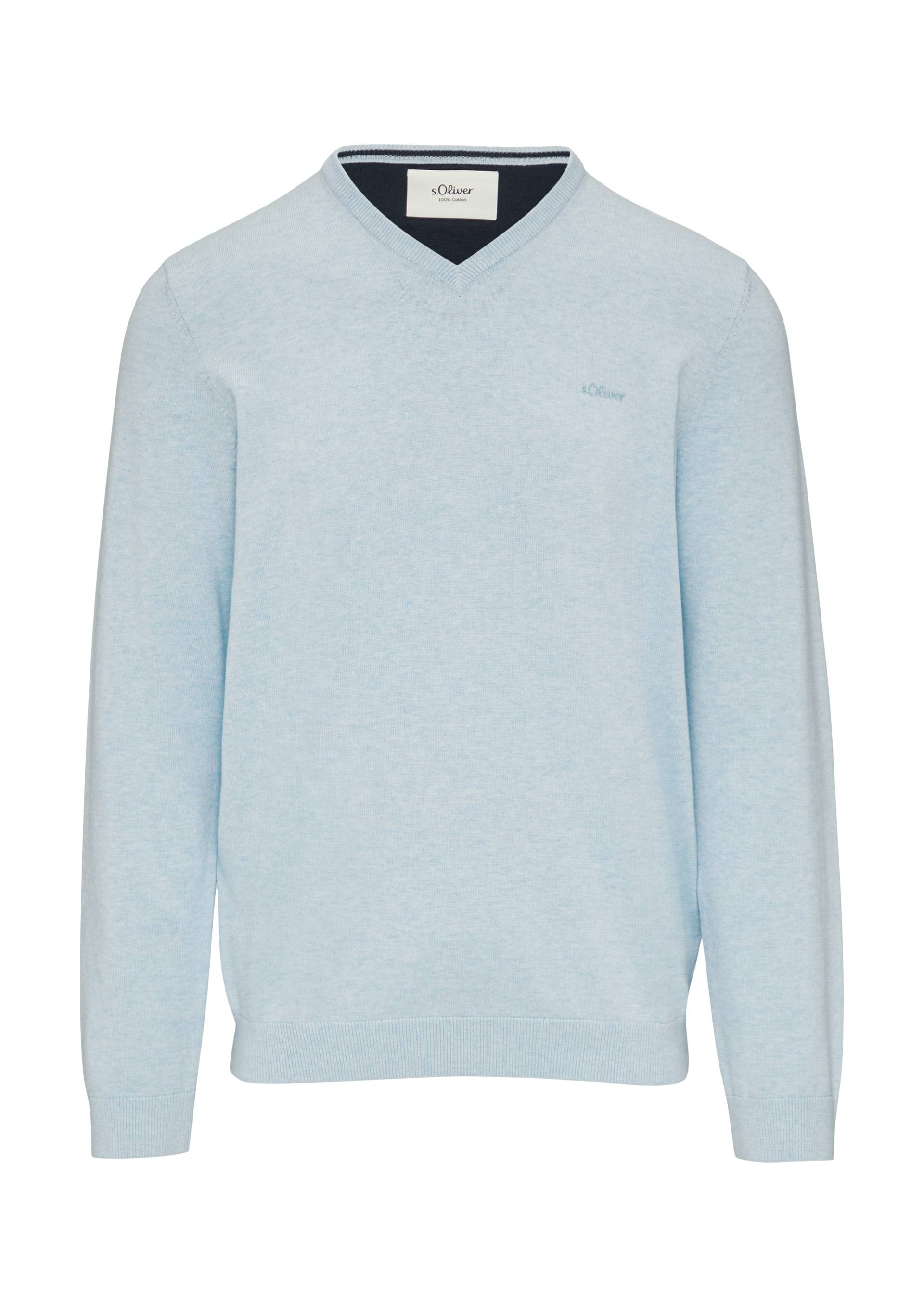 s.Oliver Strickpullover, in melierter Optik mit Logo-Stickerei s.Oliver Strickpullover, in melierter Optik mit Logo-Stickerei von s.Oliver