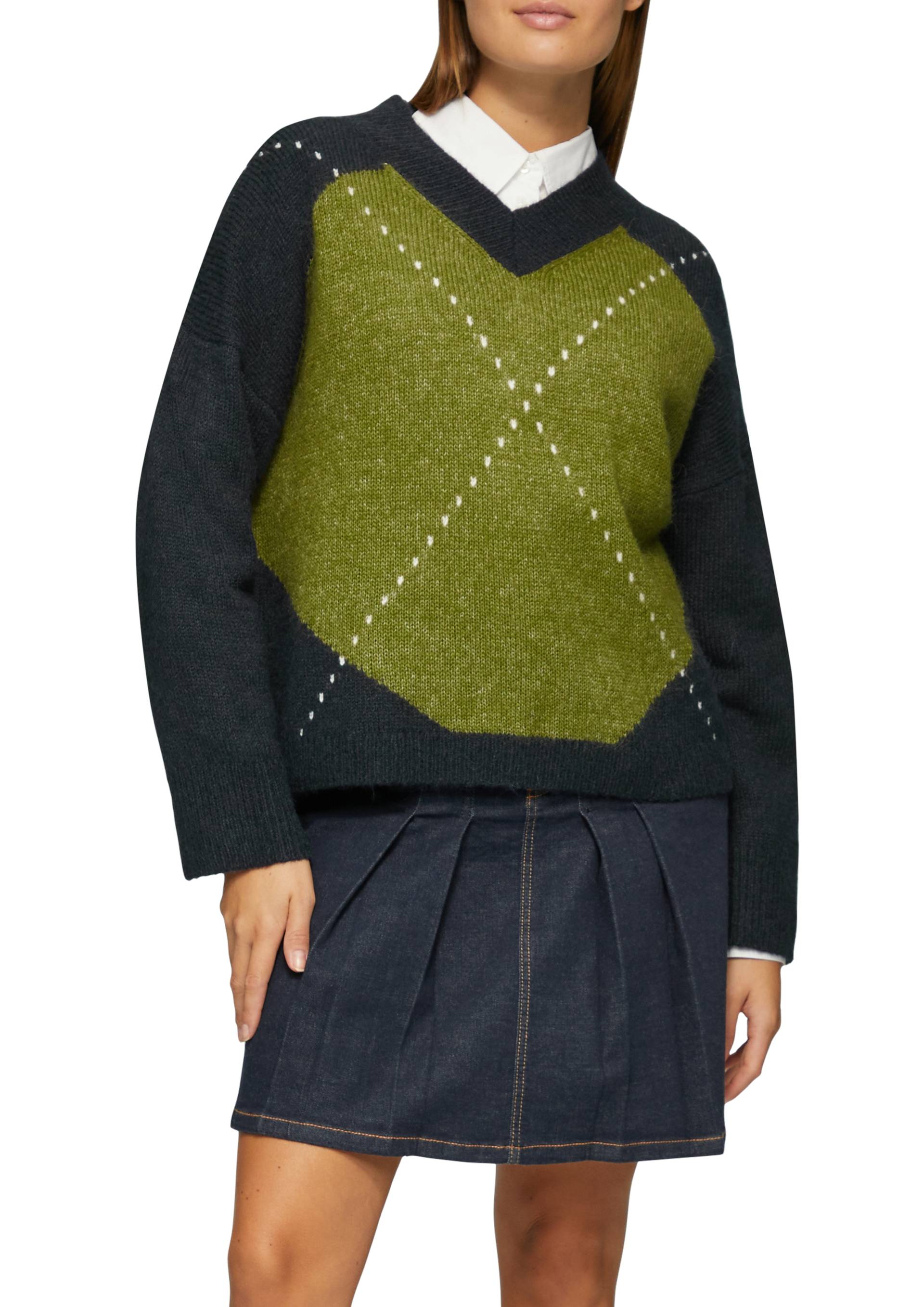 s.Oliver Strickpullover, mit V-Ausschnitt und Muster s.Oliver Strickpullover, mit V-Ausschnitt und Muster von s.Oliver
