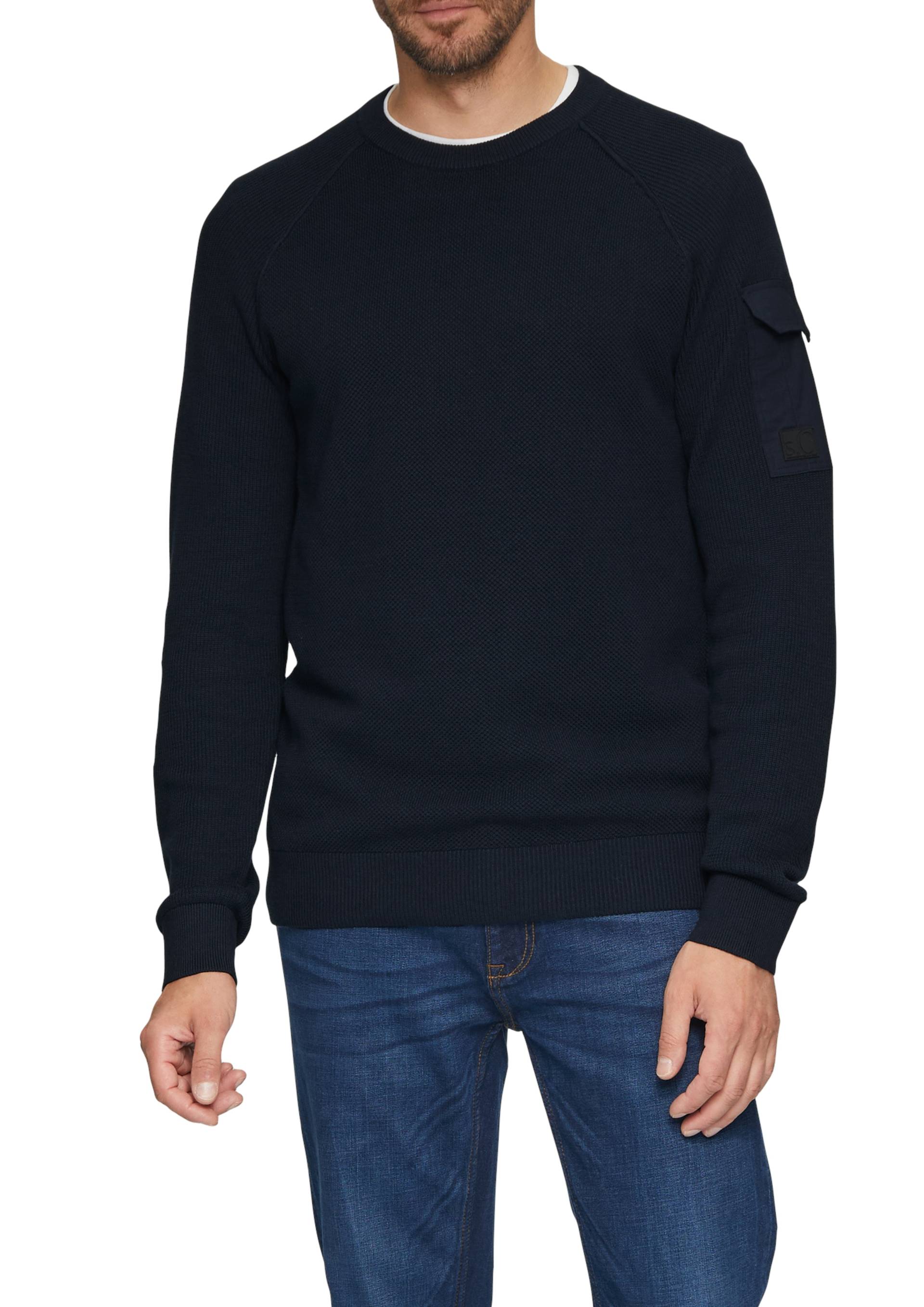 s.Oliver Strickpullover, mit aufgesetzter Tasche am Arm von s.Oliver