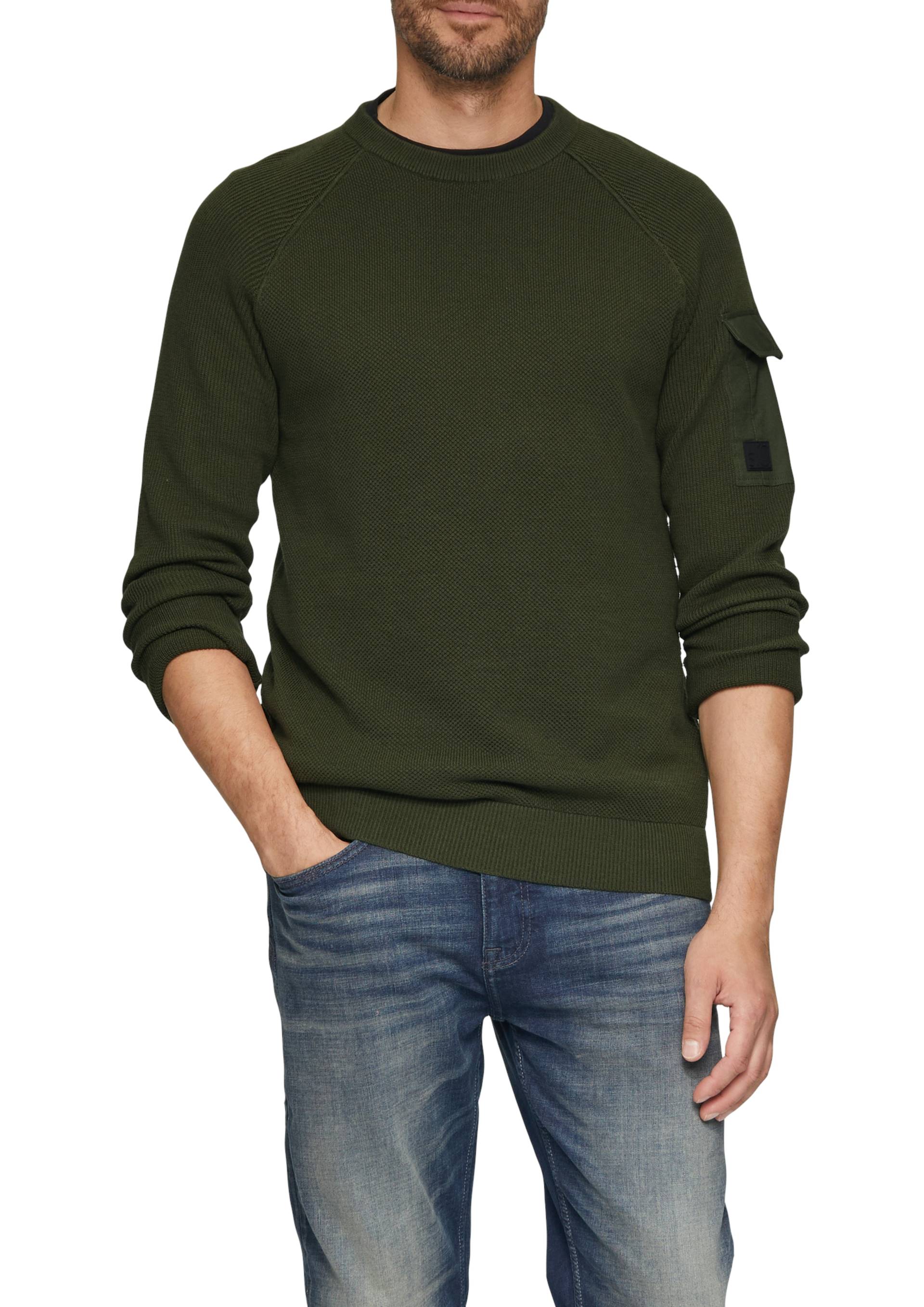 s.Oliver Strickpullover, mit aufgesetzter Tasche am Arm von s.Oliver