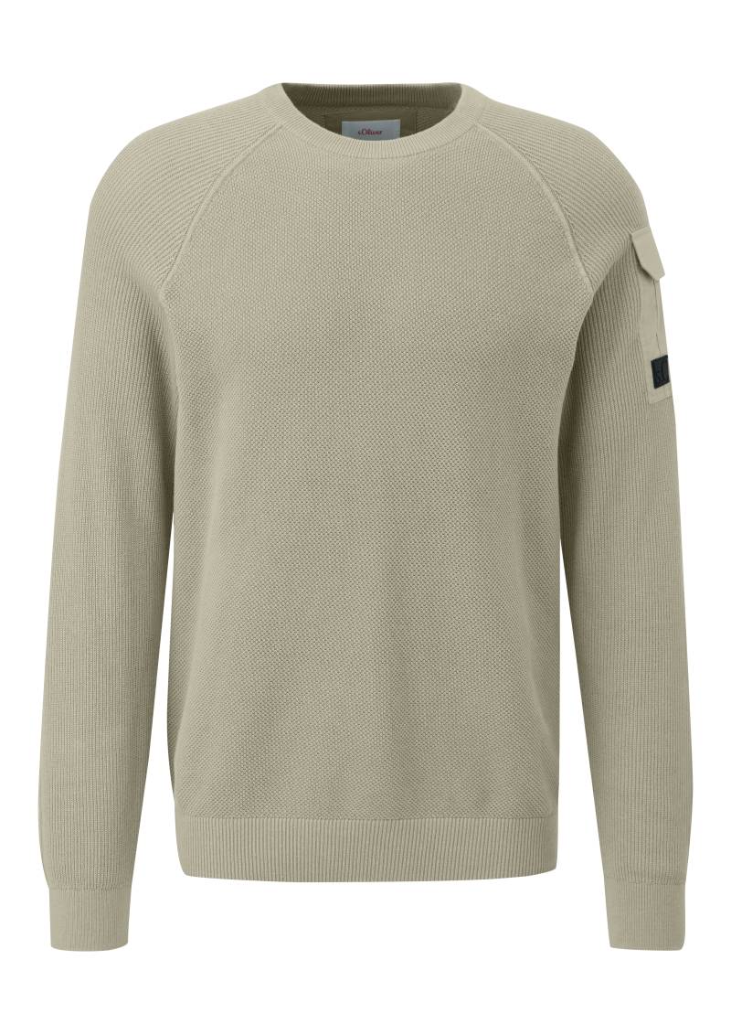 s.Oliver Strickpullover, mit aufgesetzter Tasche am Arm von s.Oliver