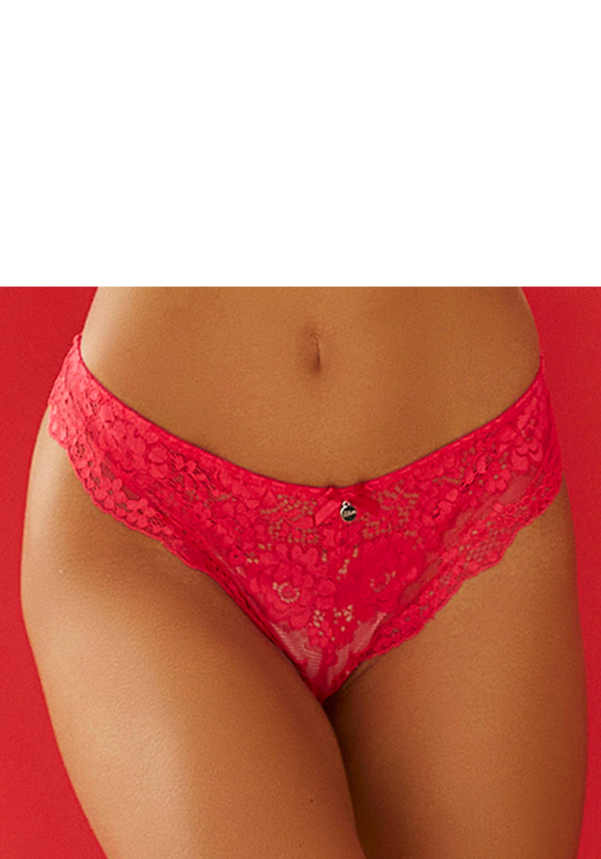 s.Oliver String »Lienne«, aus floraler Spitze in transparenter Optik s.Oliver String »Lienne«, aus floraler Spitze in transparenter Optik von s.Oliver