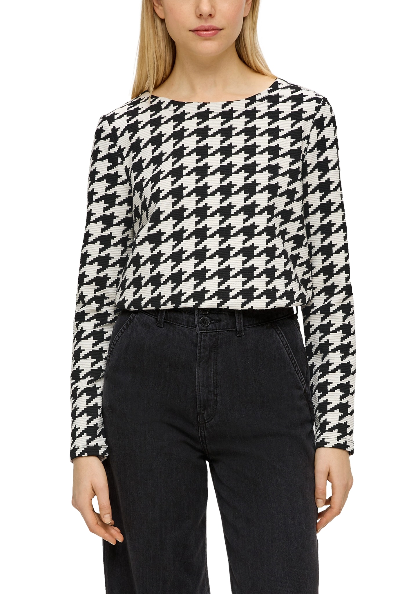 s.Oliver Sweatshirt, mit Hahnentritt-Muster s.Oliver Sweatshirt, mit Hahnentritt-Muster von s.Oliver