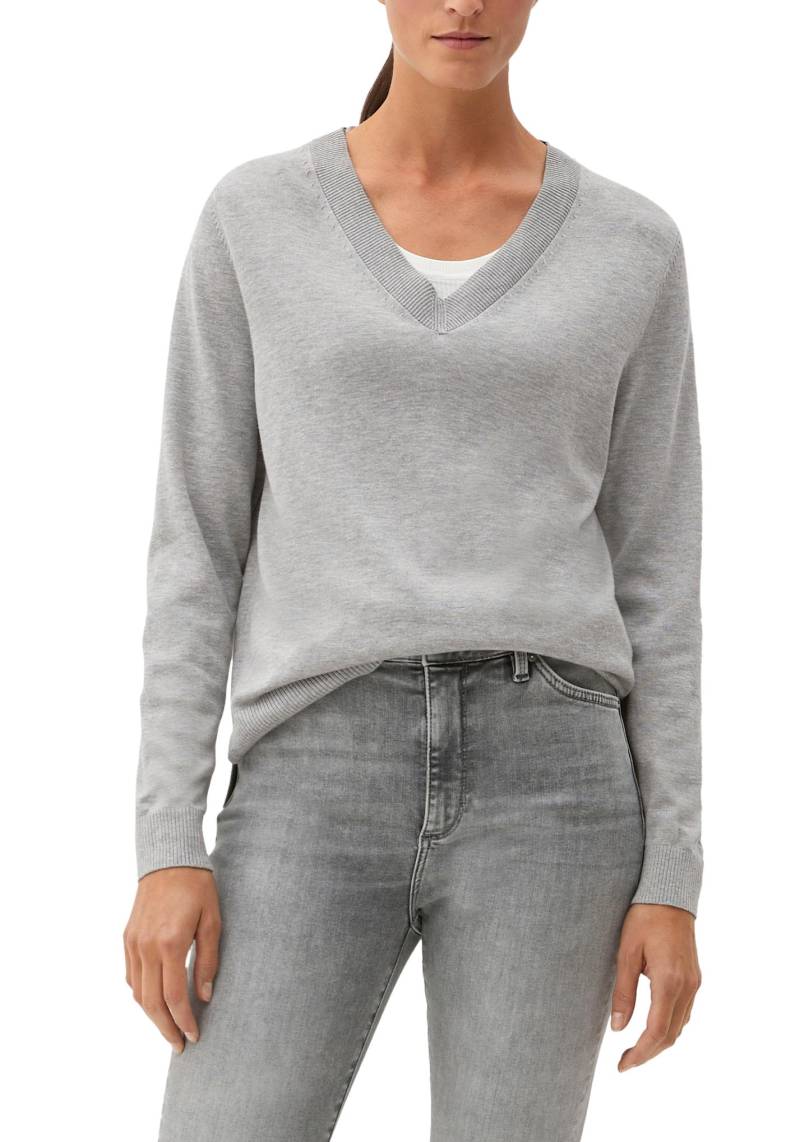 s.Oliver V-Ausschnitt-Pullover, im legeren Look von s.Oliver