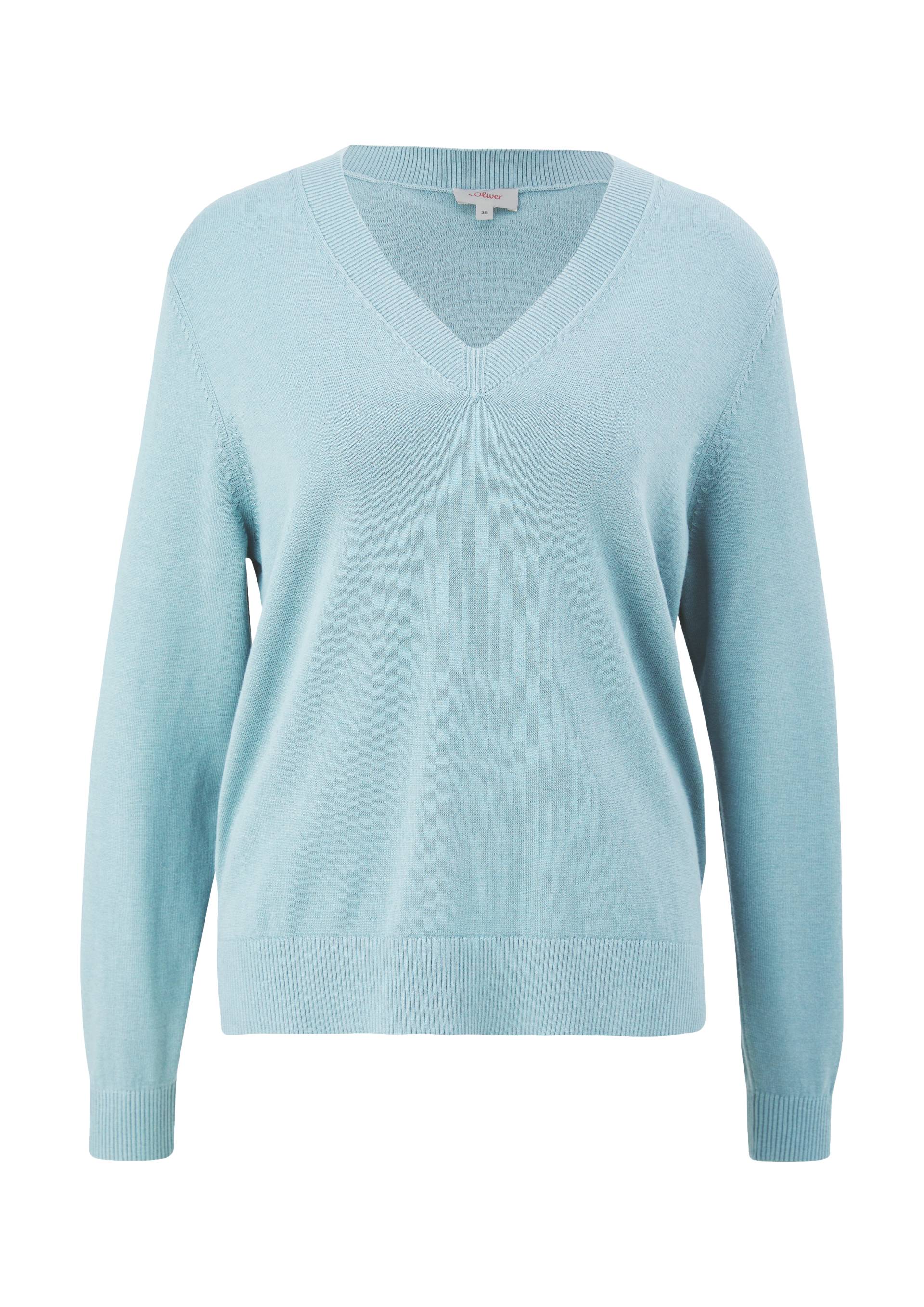 s.Oliver V-Ausschnitt-Pullover, mit V-Ausschnitt s.Oliver V-Ausschnitt-Pullover, mit V-Ausschnitt von s.Oliver