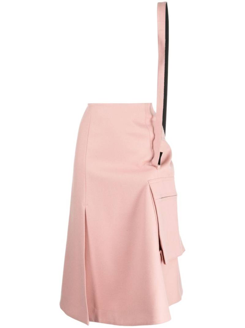 sacai A-line wool midi skirt - Pink von sacai