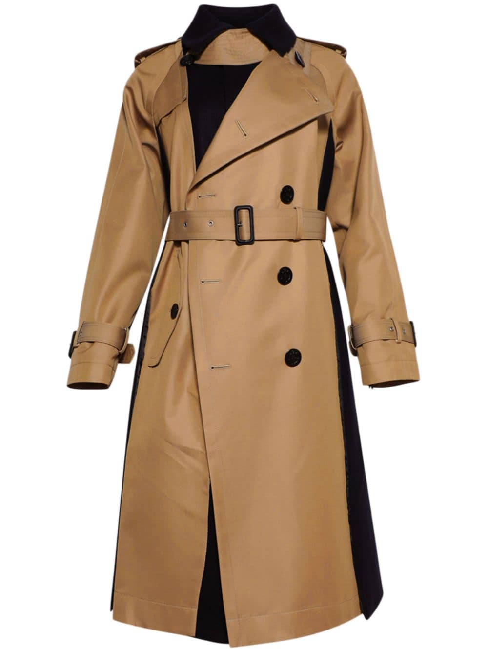 sacai Melton trenchcoat - Neutrals von sacai