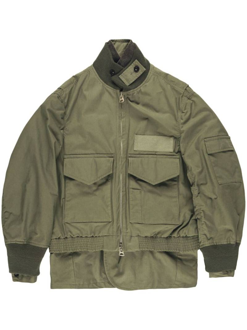 sacai Rip Stop bomber jacket - Green von sacai