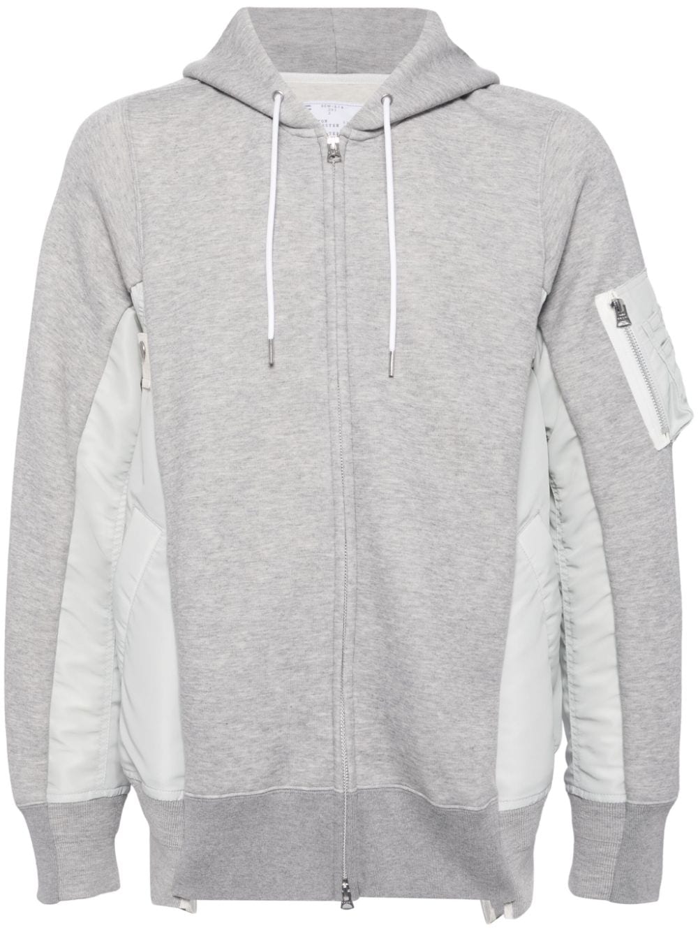 sacai Sponge Sweat hooded zip-up jacket - Grey von sacai