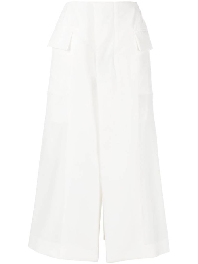 sacai asymmetric midi skirt - Neutrals von sacai