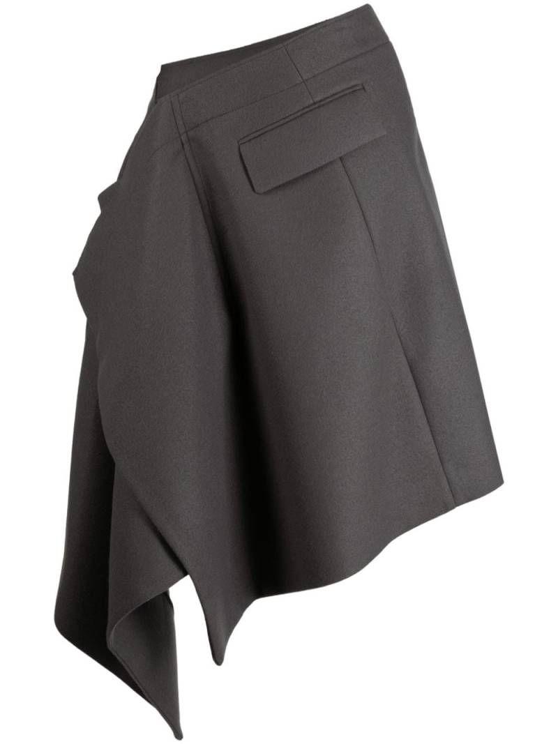 sacai asymmetric tailored midi skirt - Grey von sacai