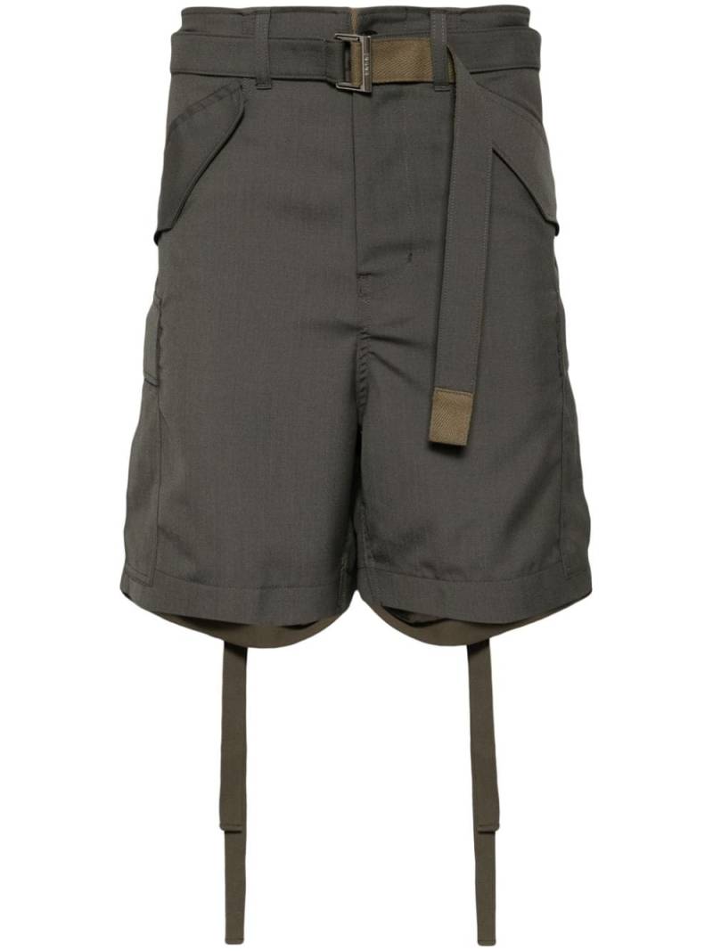 sacai twill cargo shorts - Green von sacai