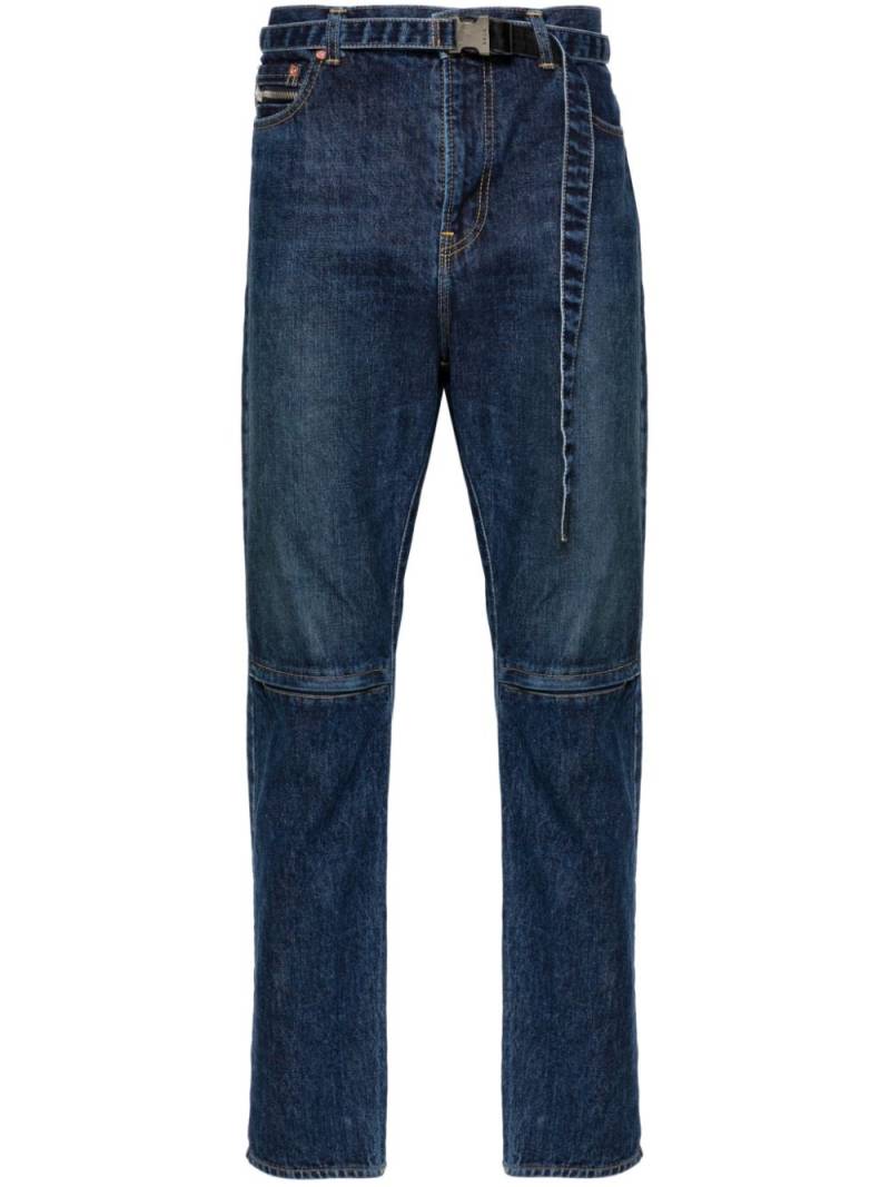 sacai belted tapered jeans - Blue von sacai